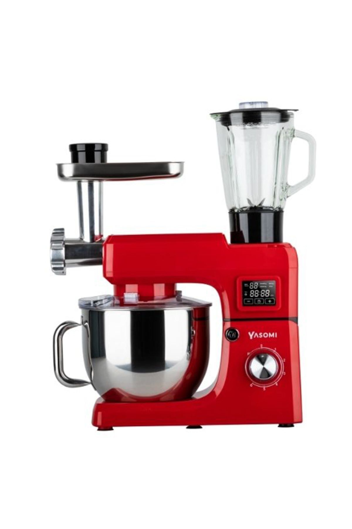 Yasomi-Sm 1511bml Blender Stand with LED Screen - with Meat Grinder Attachment, for Kitchen Chef 4