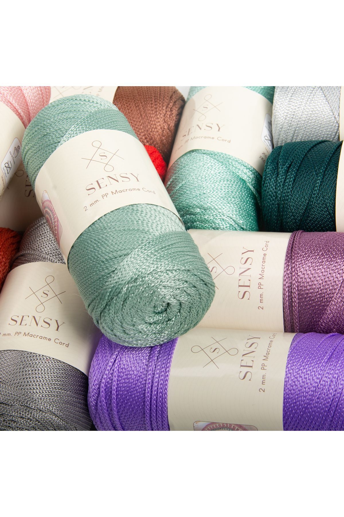SENSY-2 Mm - 200 gr Polyester Macrame Thread Ecru 230 M Polyester Macrame Thread Supla Thread And Bag Thread 7