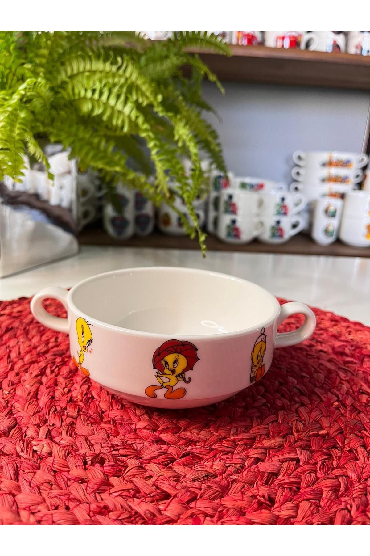 TEBAK COLLECTION TWEETY DESENLİ 5 parça ÇOCUK BEBEK YEMEK TAKIMI BESLENME SETİ fotoğrafı 4 (önizleme)