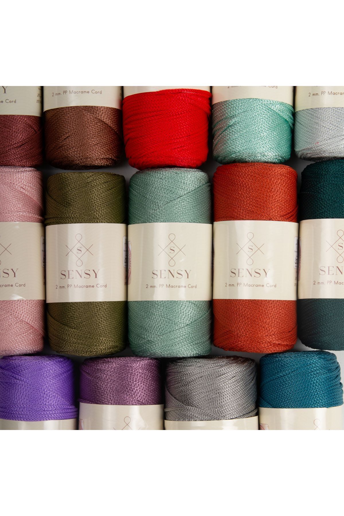 SENSY-2 Mm - 200 gr Polyester Macrame Thread Ecru 230 M Polyester Macrame Thread Supla Thread And Bag Thread 5