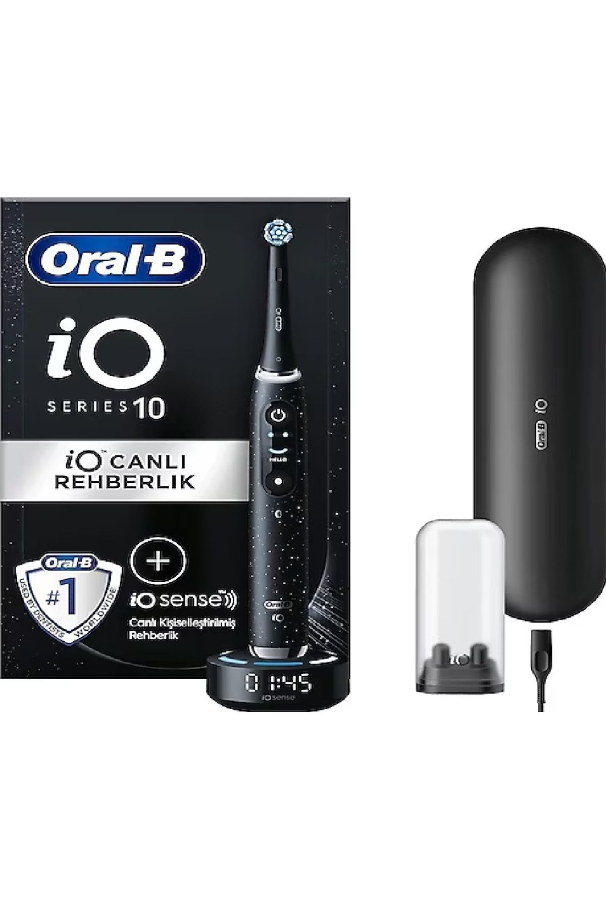 Oral-B İO Sense Teknolojisine Sahip Şarjlı Diş Fırçası, Kozmik Siyah