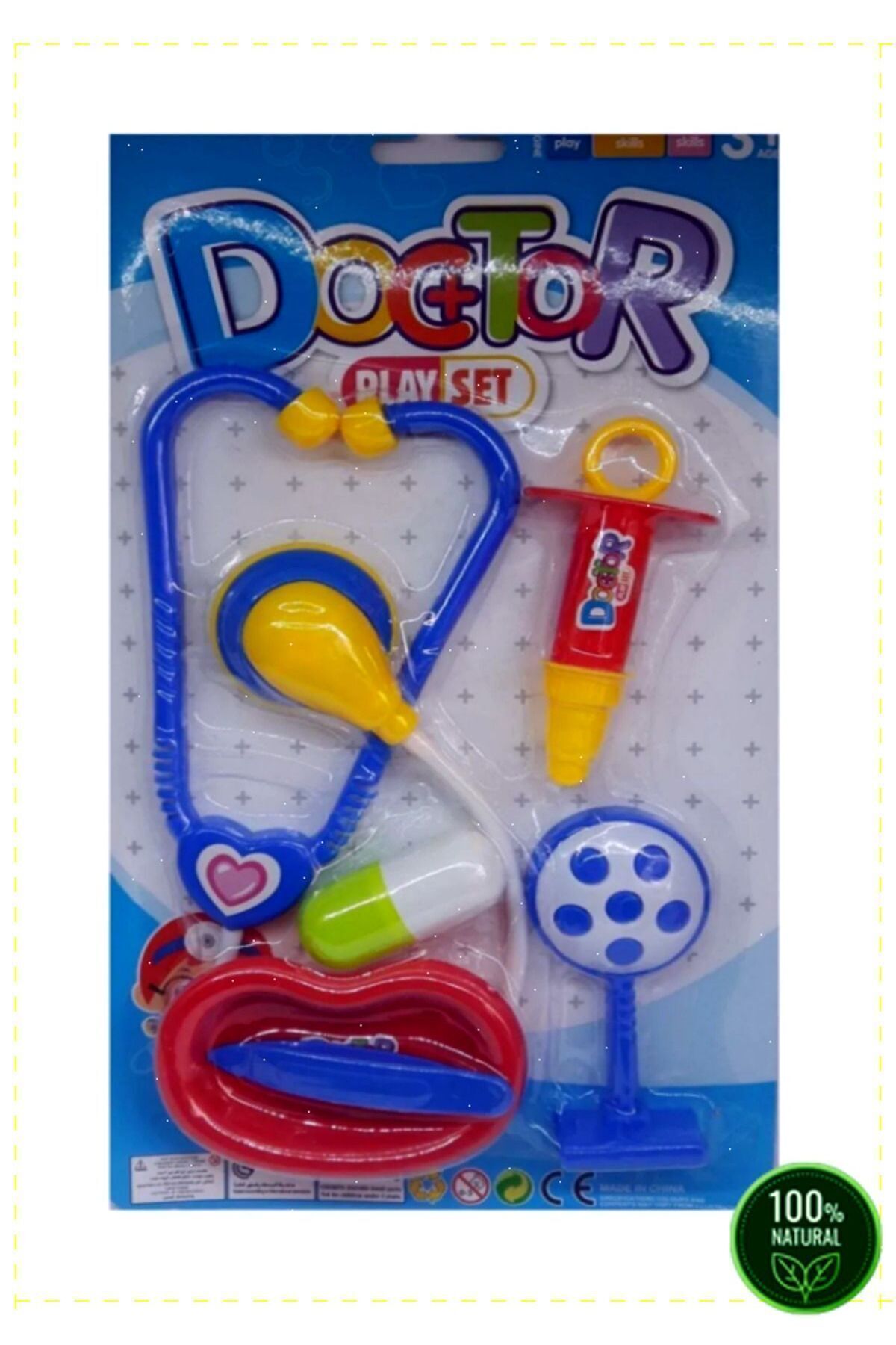 OMZ 6 Parça Kartela Doktor Seti 9971  Egitici Oyuncak Kız Oyuncakları Erkek Cocuk Egitici Montessori Oy fotoğrafı 3 (önizleme)