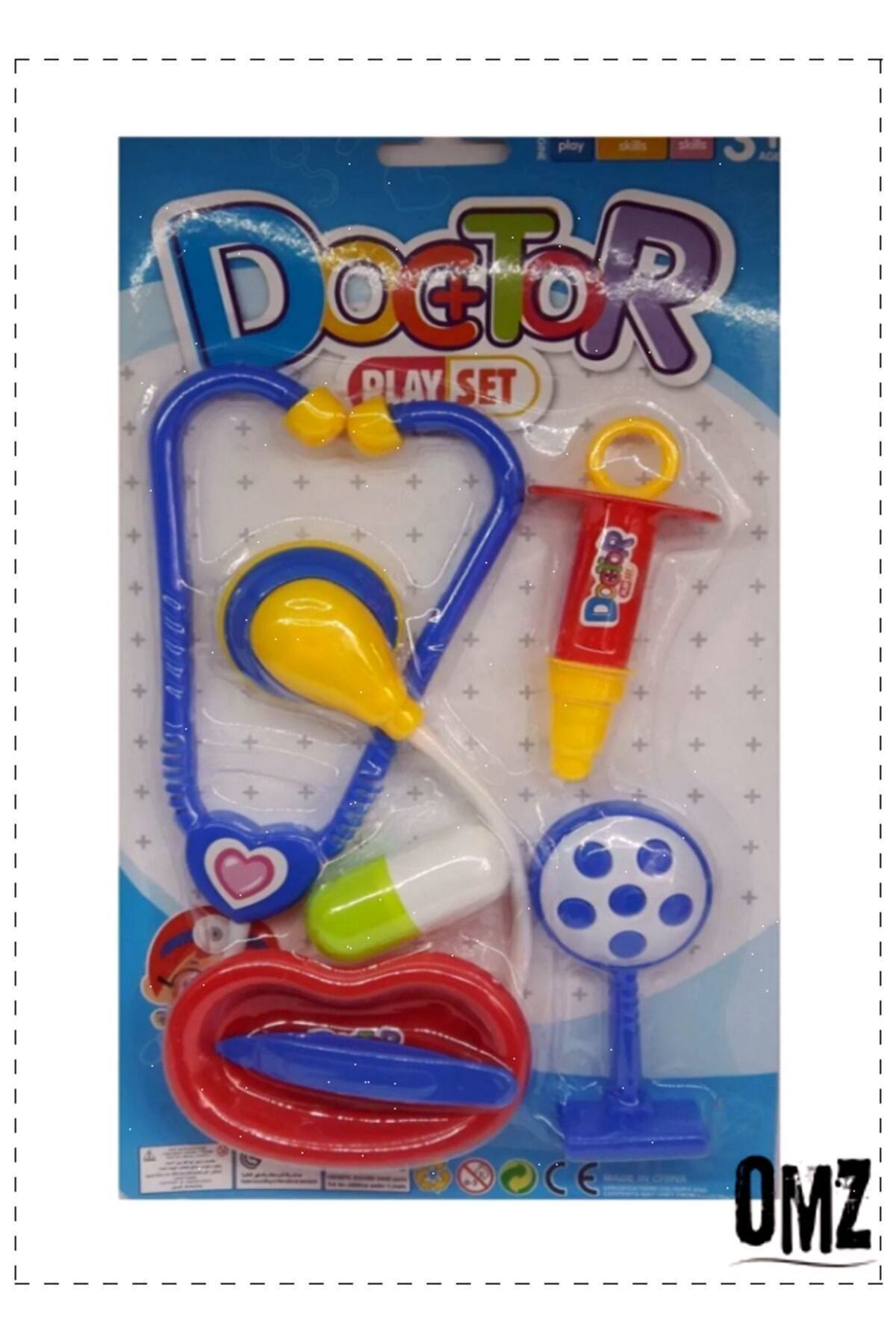 OMZ 6 Parça Kartela Doktor Seti 9971  Egitici Oyuncak Kız Oyuncakları Erkek Cocuk Egitici Montessori Oy fotoğrafı 7 (önizleme)