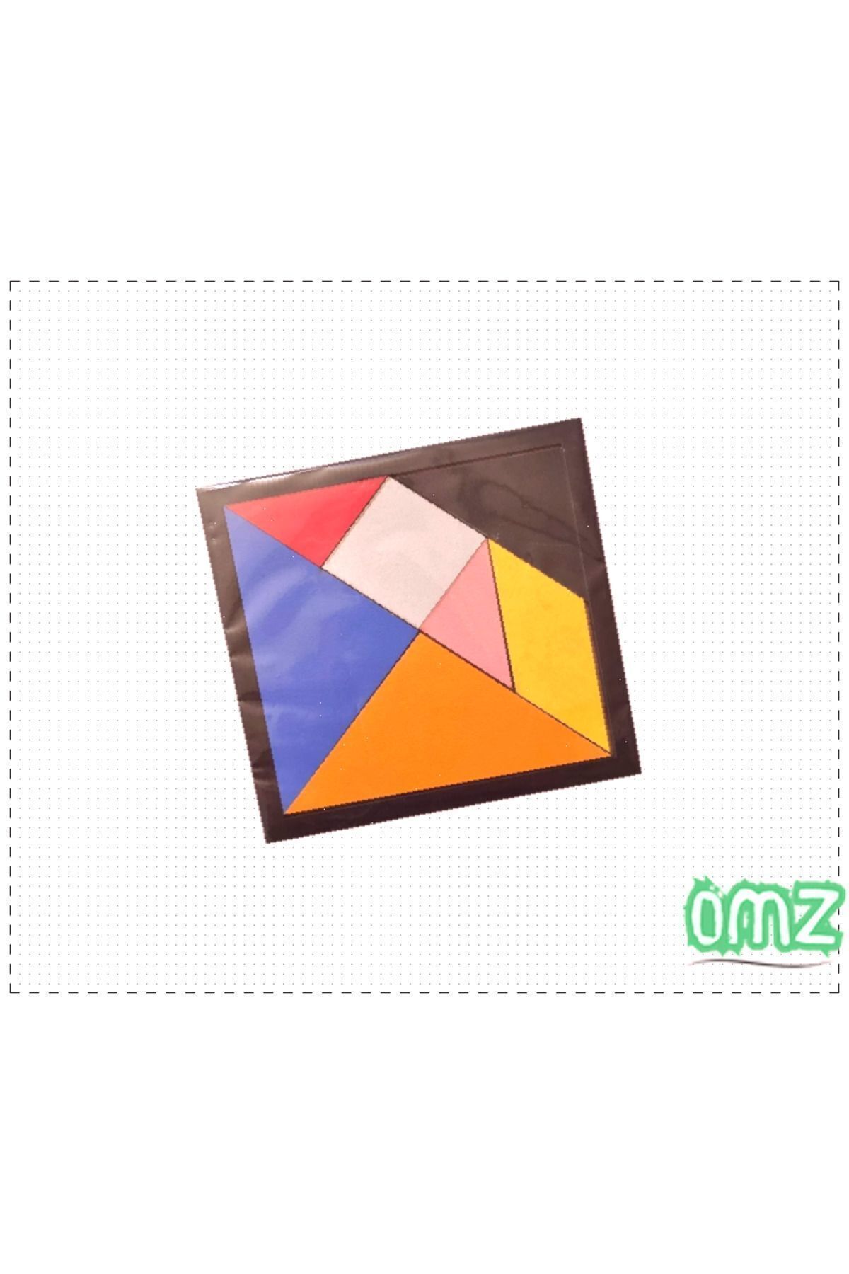 OMZ Ahşap Tangram Zeka Oyunu 6mm 14x14cm 3 Adet Kız Cocuk Erkek Cocuk Egitici Ürün Montessori Oyuncakla fotoğrafı 3 (önizleme)