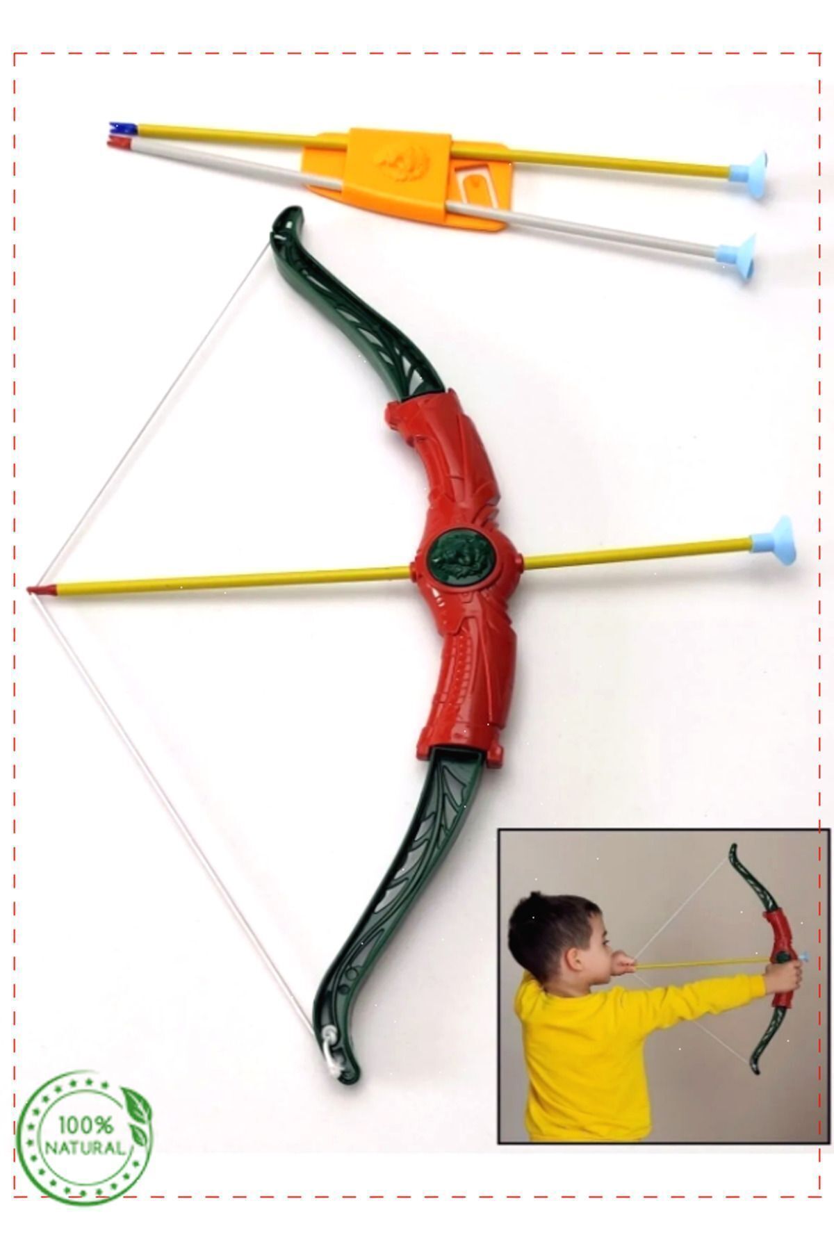 OMZ Kartelada Ok Yay Seti Okçuluk Oyuncağı Spor Erkek Cocuk Montessori Geliştiren Egitici Oyuncaklar fotoğrafı 3 (önizleme)