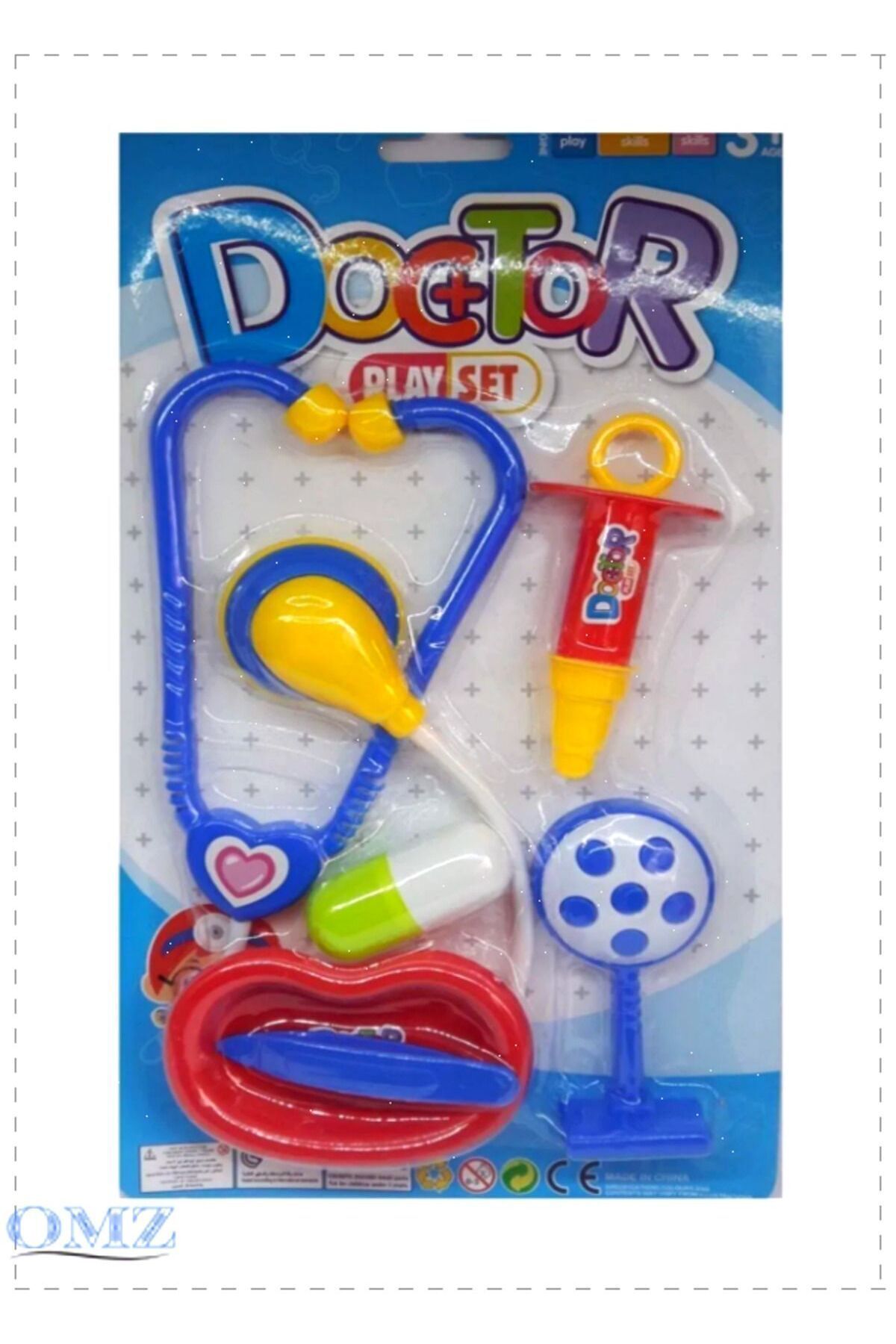 OMZ 6 Parça Kartela Doktor Seti 9971  Egitici Oyuncak Kız Oyuncakları Erkek Cocuk Egitici Montessori Oy fotoğrafı 5 (önizleme)