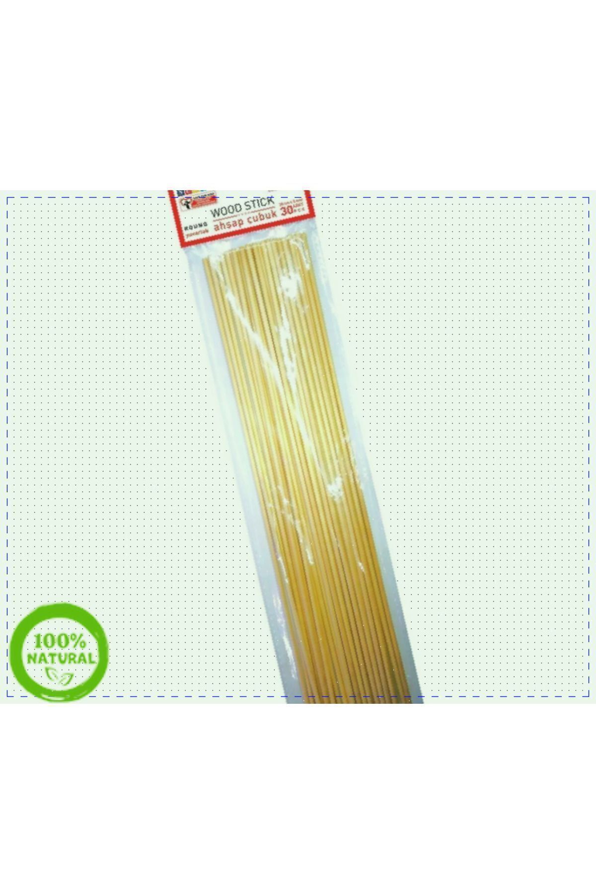 OMZ Ahşap Çubuk 30 Cm  3 Mm  30Lu Zeka Zihin Geliştirme Kız Erkek Cocuk Egitici Montessori Oyuncaklari fotoğrafı 3 (önizleme)