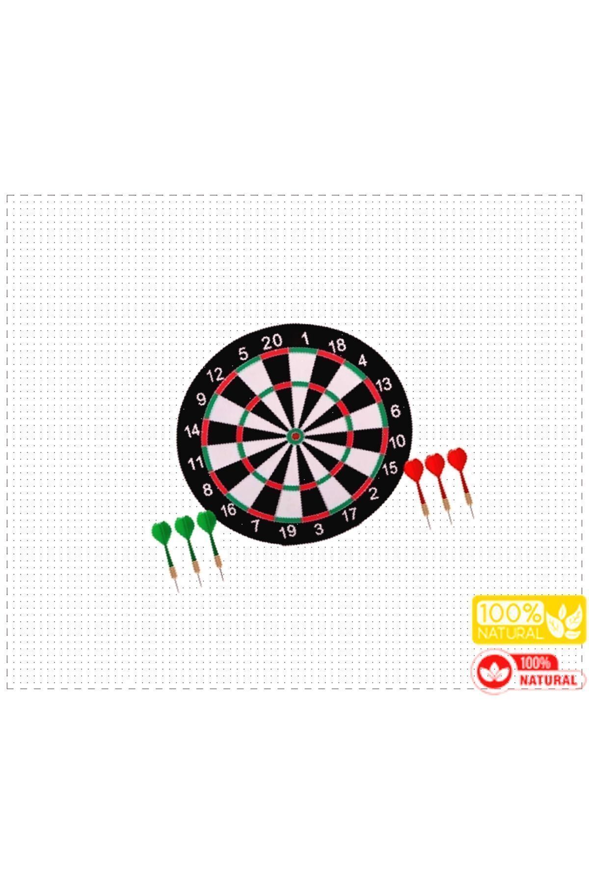 OMZ Büyük Boy Dart Seti 17'' 45cm Çift Taraflı Dart Hedef Tatası 6 Oklu Egitici Oyuncak Kız Cocuk Oyunc