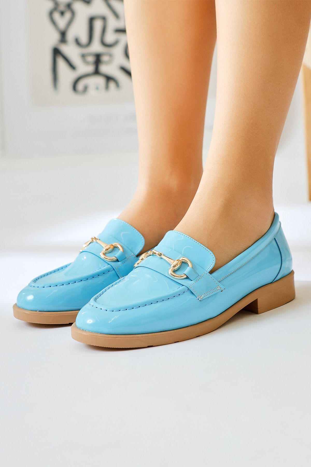 Limoya-Liceu Lott Blue Lacuit Cataramă Detaliată Pantofi Casual Damă 1