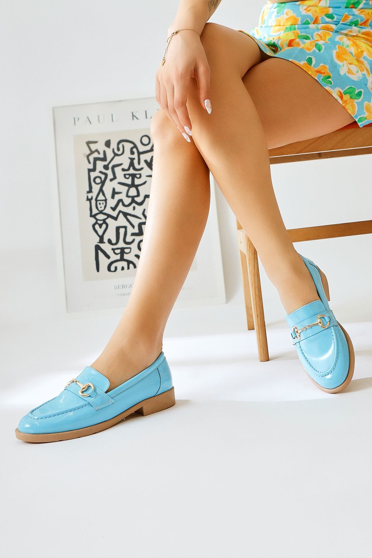Limoya-Liceu Lott Blue Lacuit Cataramă Detaliată Pantofi Casual Damă 3