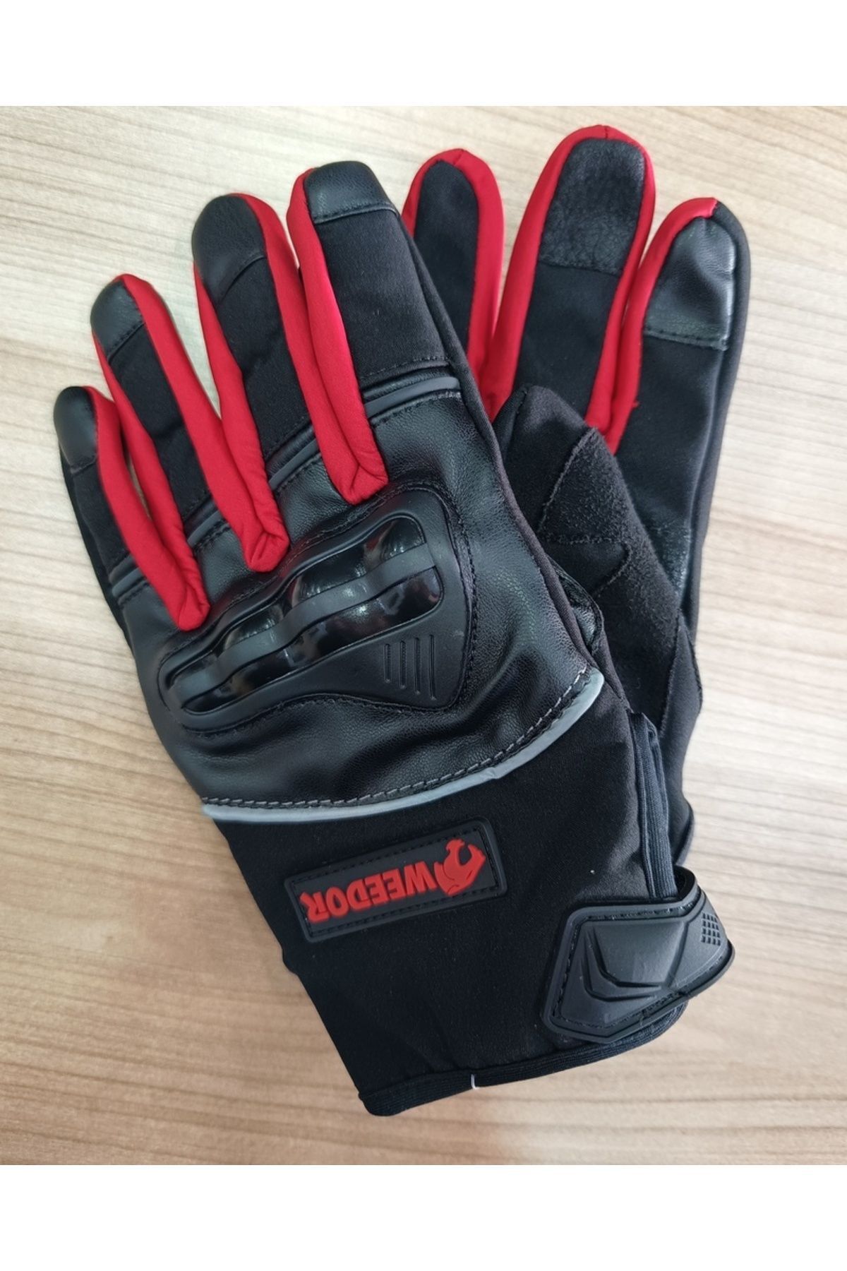 Noname Weedor Eldiven Softshell Siyah mKırmızı