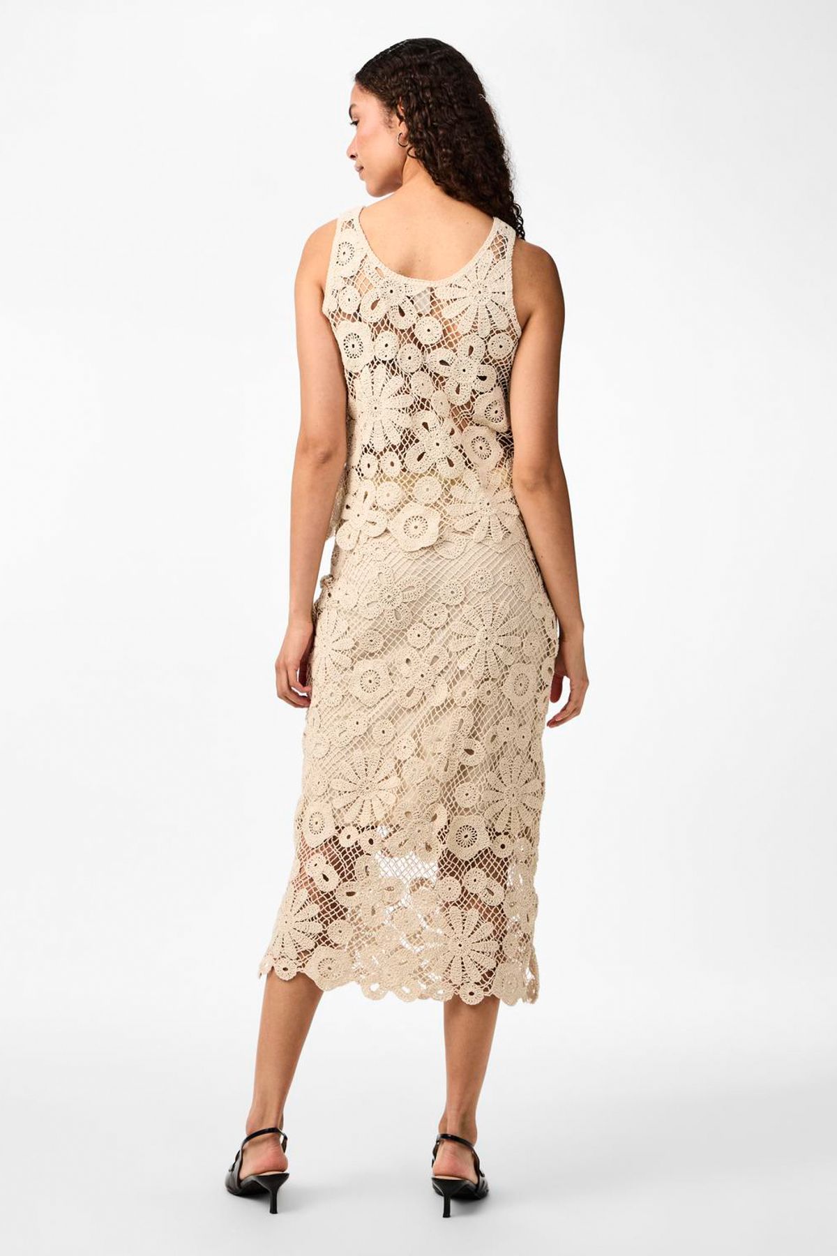 YAS.-YASLELU Midi Crochet Shirt Dress 4