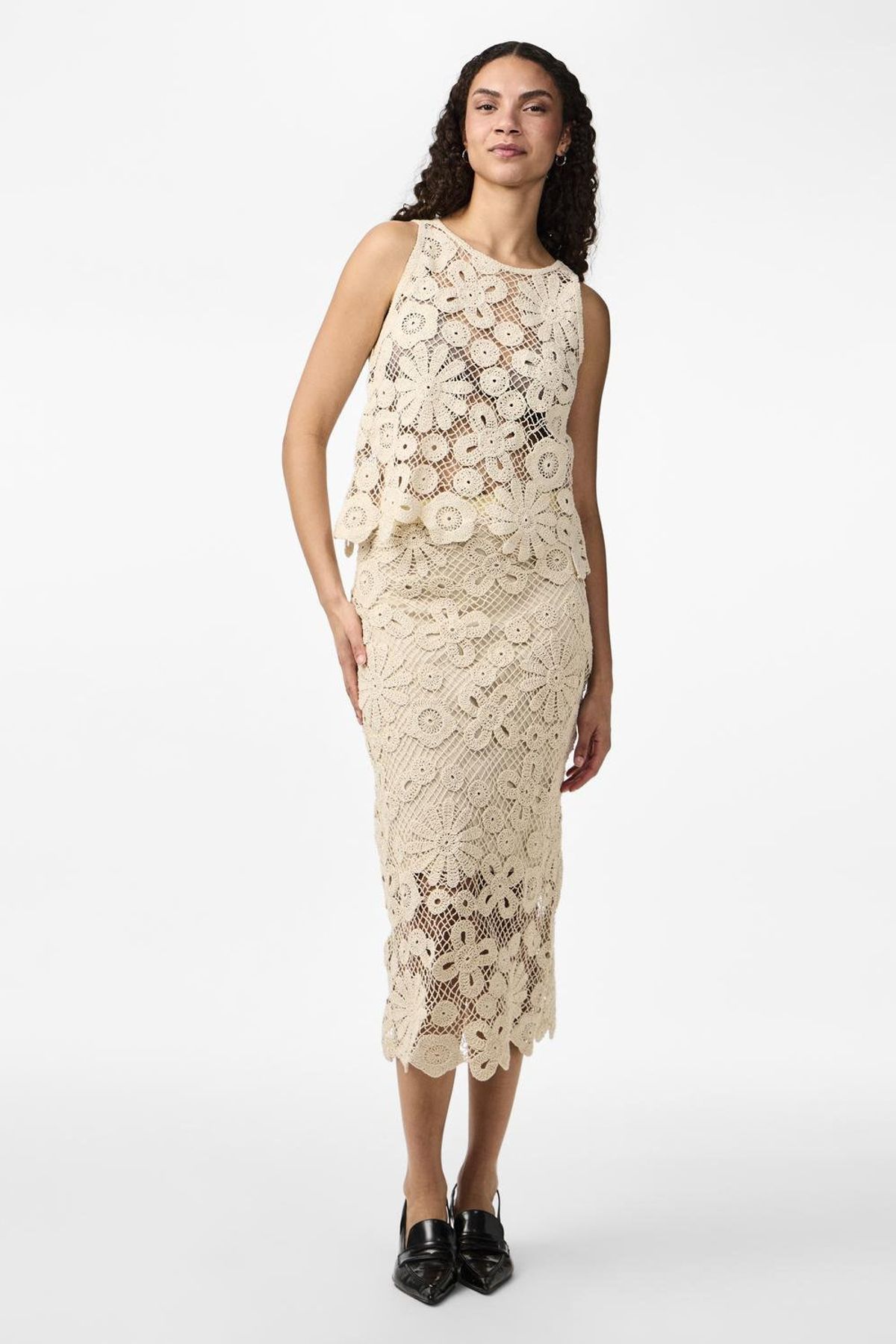YAS.-YASLELU Midi Crochet Shirt Dress 5