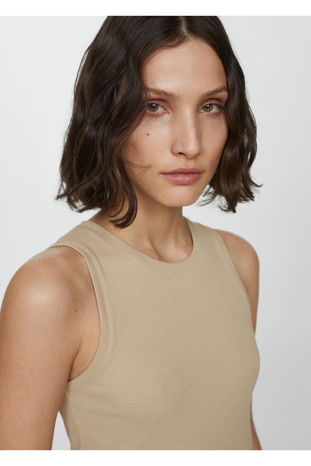 MANGO Woman-Rochie în linie A combinată 7