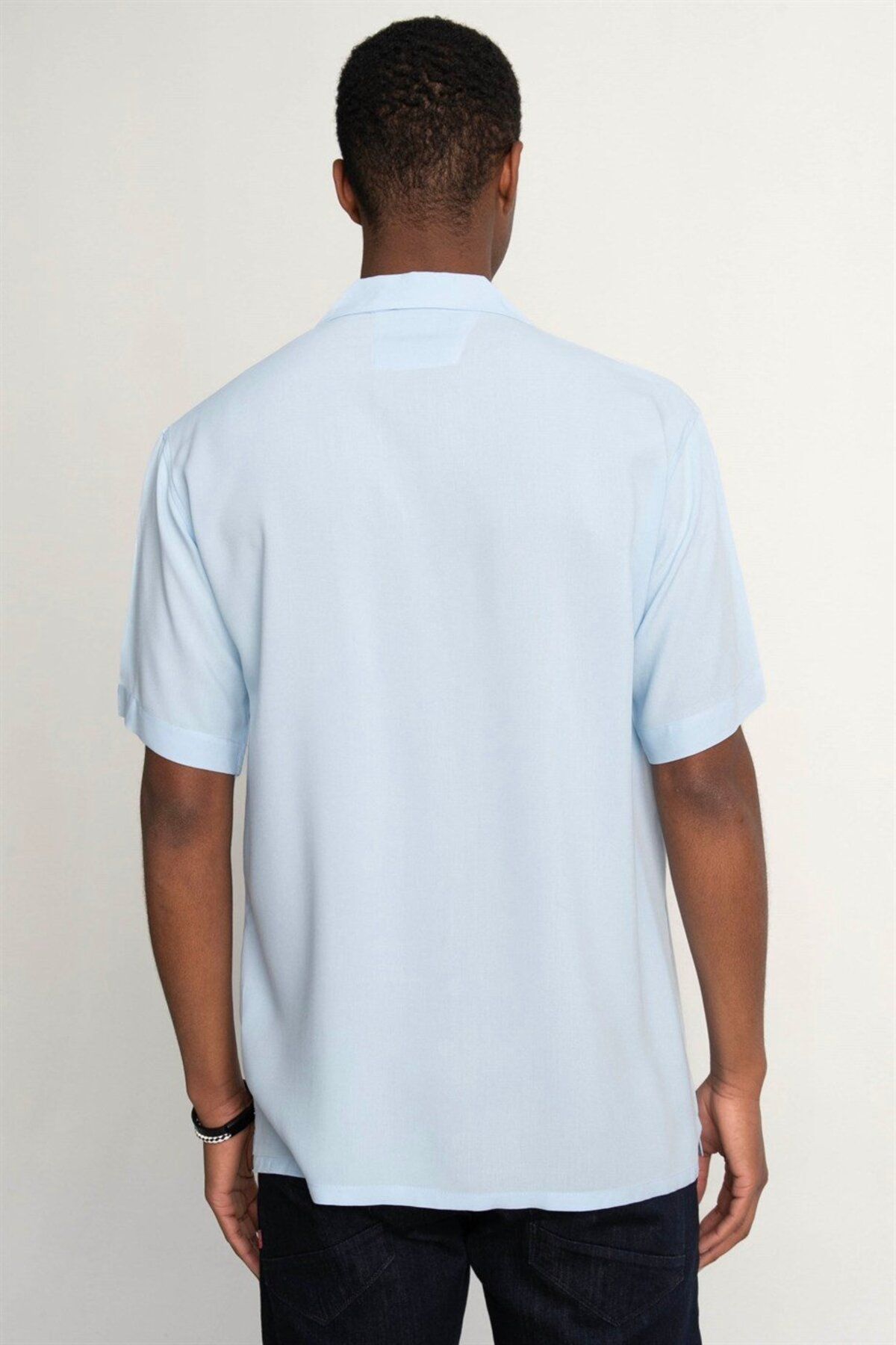 Tudors-Relax Fit Short Sleeve Viscose Comfortable Fabric Open Collar Sports Shirt 4