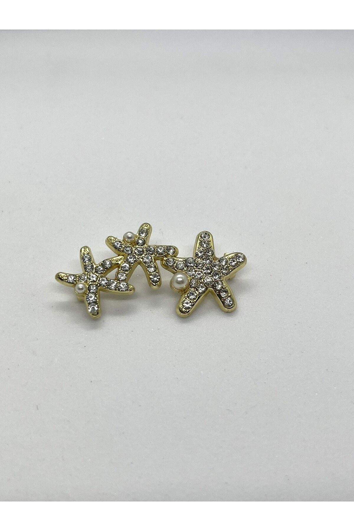 Butik Junisteps Taşlı Yıldız Metal Ayakkabı Bağcığı Aksesuarı - Altın