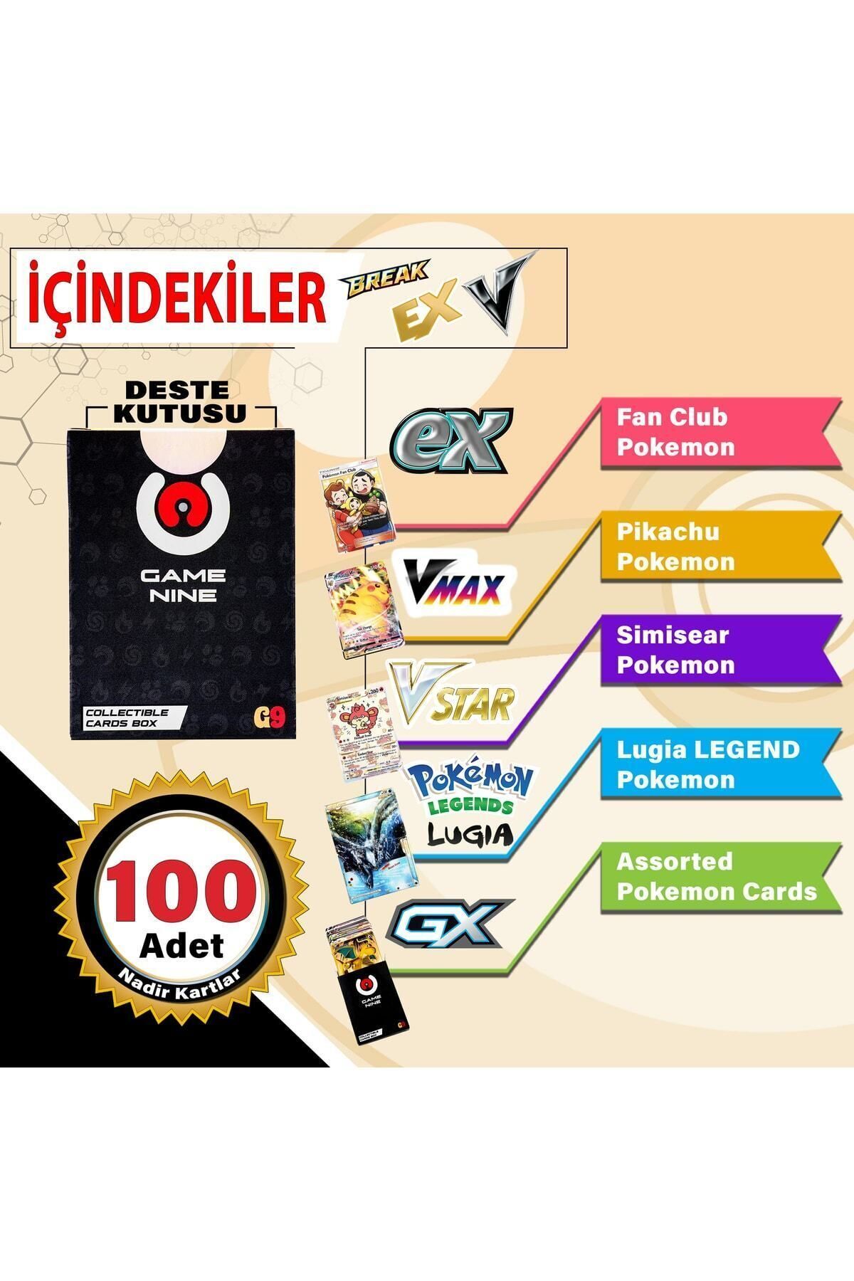 GameNine-Brand New 100 Pcs Legendary Pokemon Battle Card Pack 5