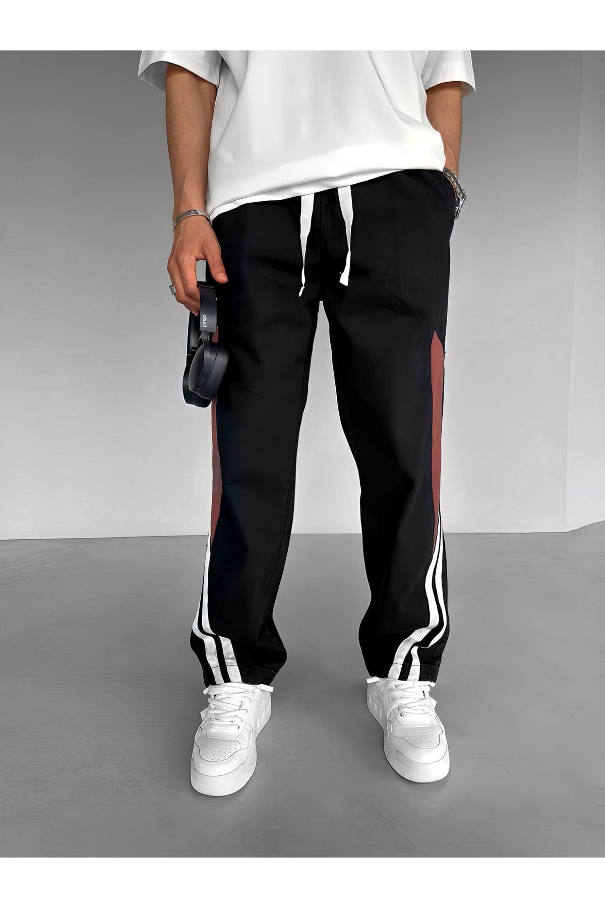 Ablukaonline Джинсовые брюки Baggy Fit Retro Line с эластичной резинкой на талии, черные JEN.0078