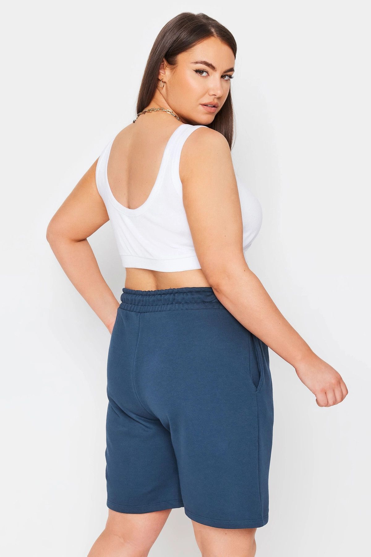 Stil Diva-Comfortable Fit - Plus Size Shorts with Drawstring Waist and Pockets303199 5