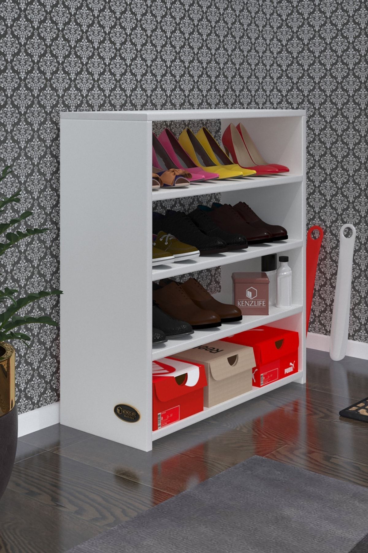 Ayakkabılık Goya Byz 080*70*30 Arkalıksız Ayakkabı Ofis Dolabı