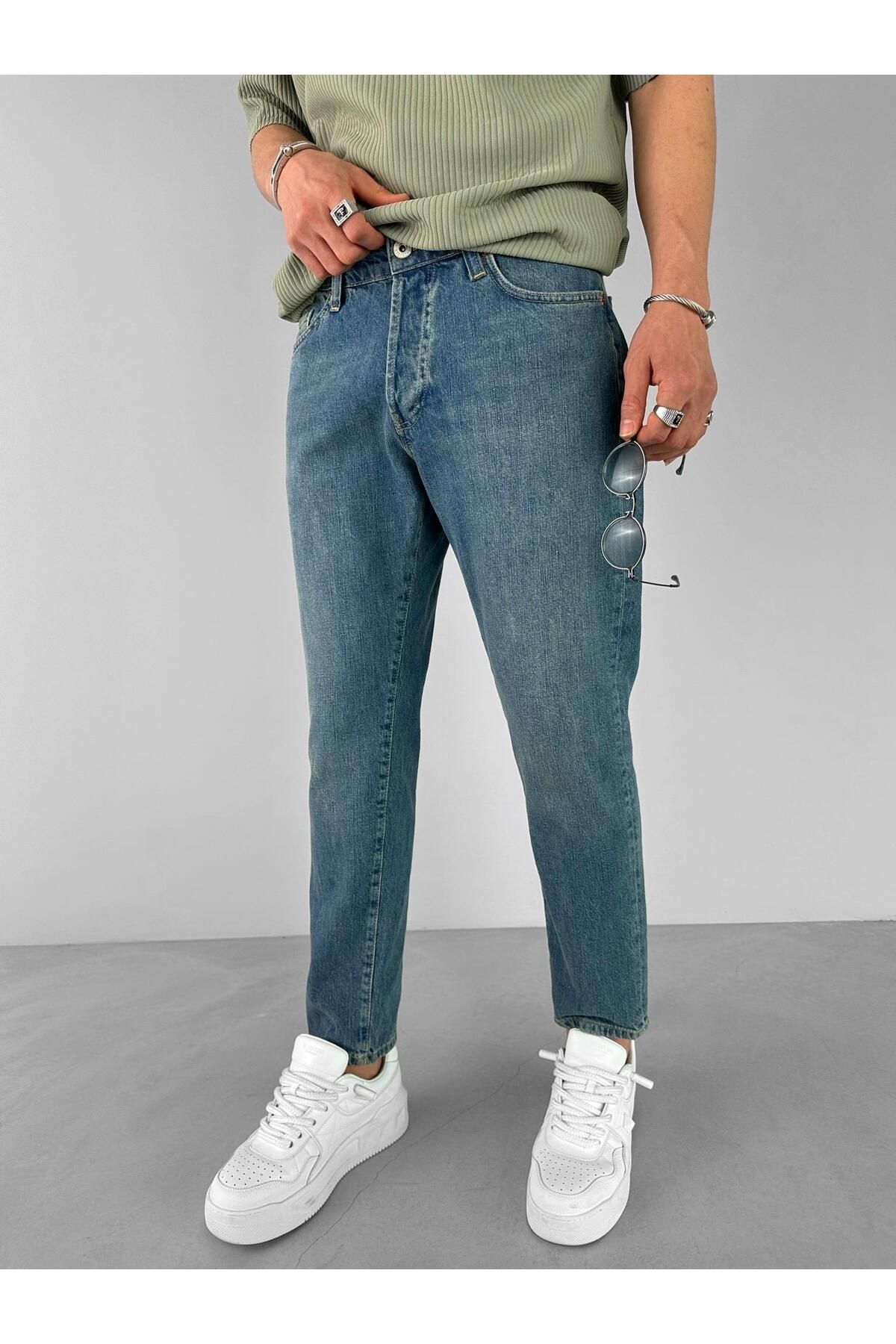 ablikaonline Комфортные моющиеся джинсовые брюки свободного покроя, синие JEN.0057