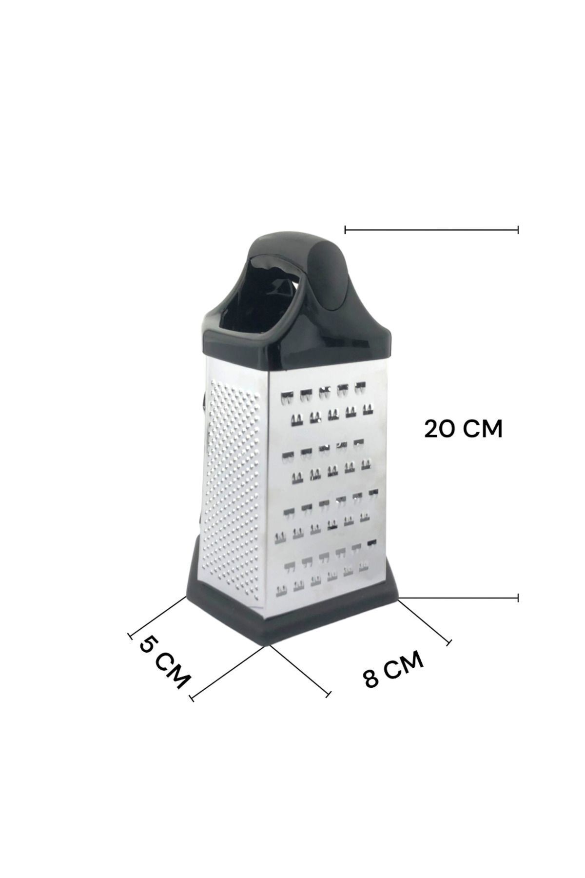 tg tek-iş global-Stainless Black Steel Grater - Hexagon and Handle 4