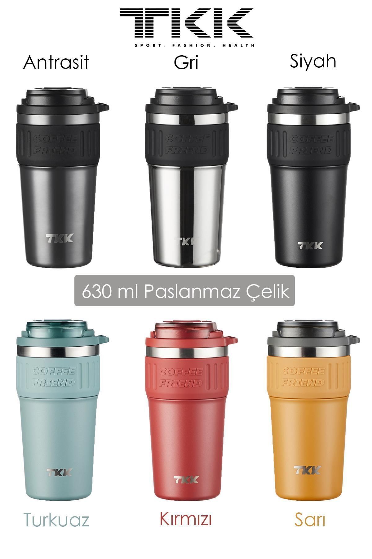 فلاسک قرمز TKK 630 میل سری ویژه فنجان قهوه لیوان فولادی Vagonlife