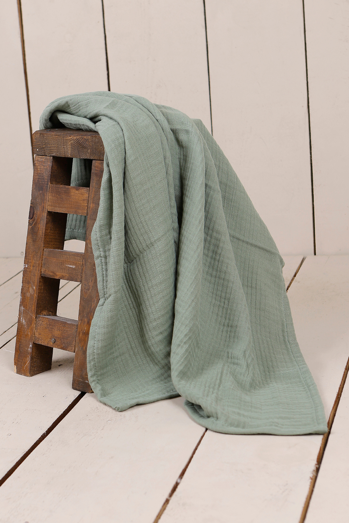 JUNİPERUS Yeşil 4 Katlı Çok Amaçlı Müslin Örtü Battaniye fotoğrafı 3 (önizleme)