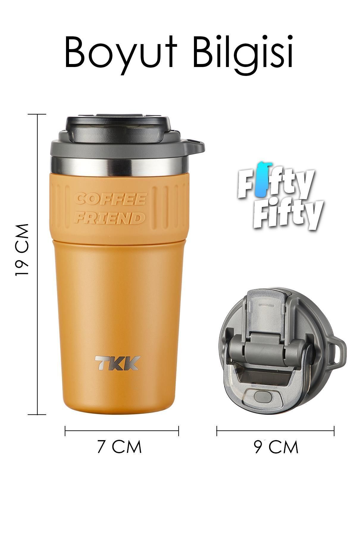 فلاسک زرد TKK 630 میل سری ویژه فنجان قهوه لیوان فولادی Vagonlife
