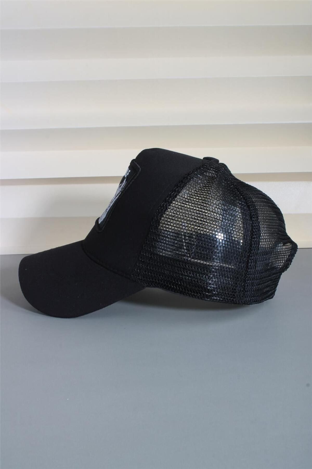 cappello-Unisex Black Sports Wolf Hat - Animal Figures, Adjustable Back 24Pkaku 2
