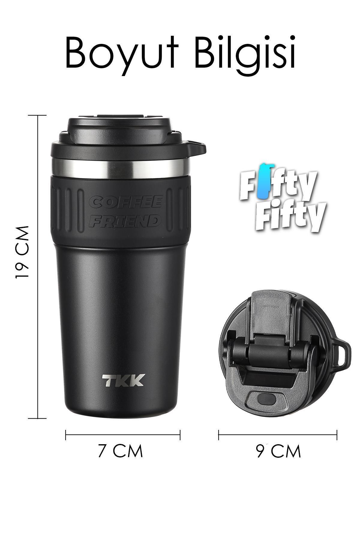 فلاسک مشکی TKK 630 میل سری ویژه فنجان قهوه لیوان فولادی Vagonlife