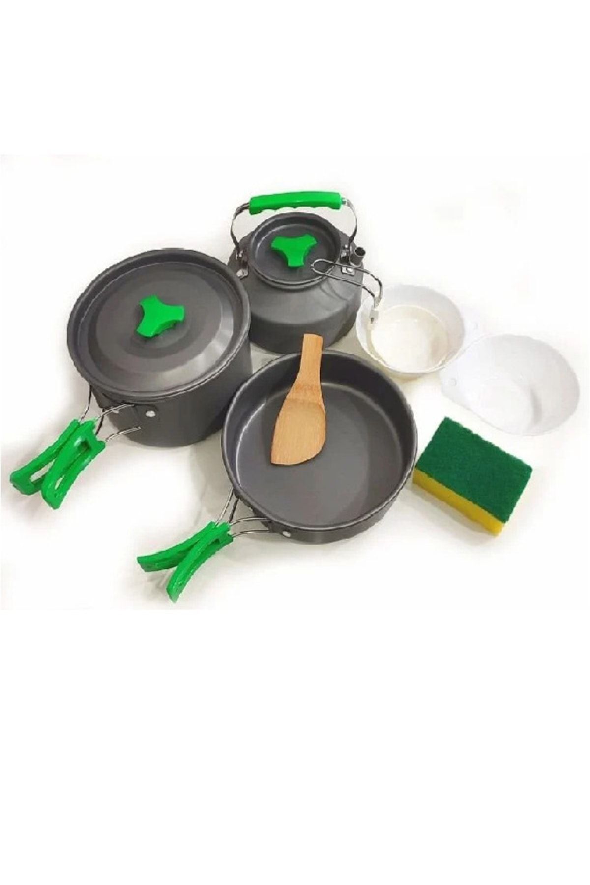 ست ظروف کمپینگ خاکستری مجموعه 3 Pot اورجینال  Orcamp