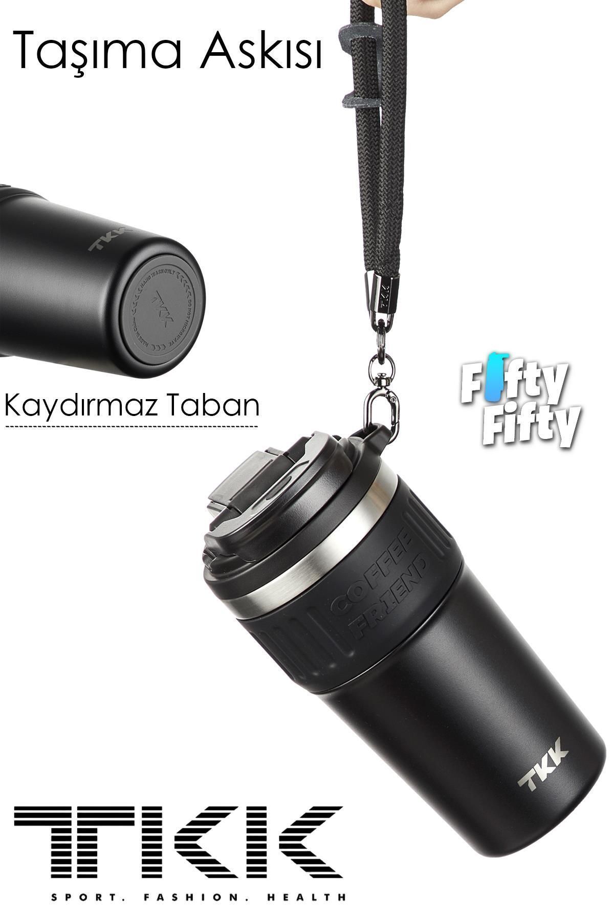 فلاسک مشکی TKK 630 میل سری ویژه فنجان قهوه لیوان فولادی Vagonlife
