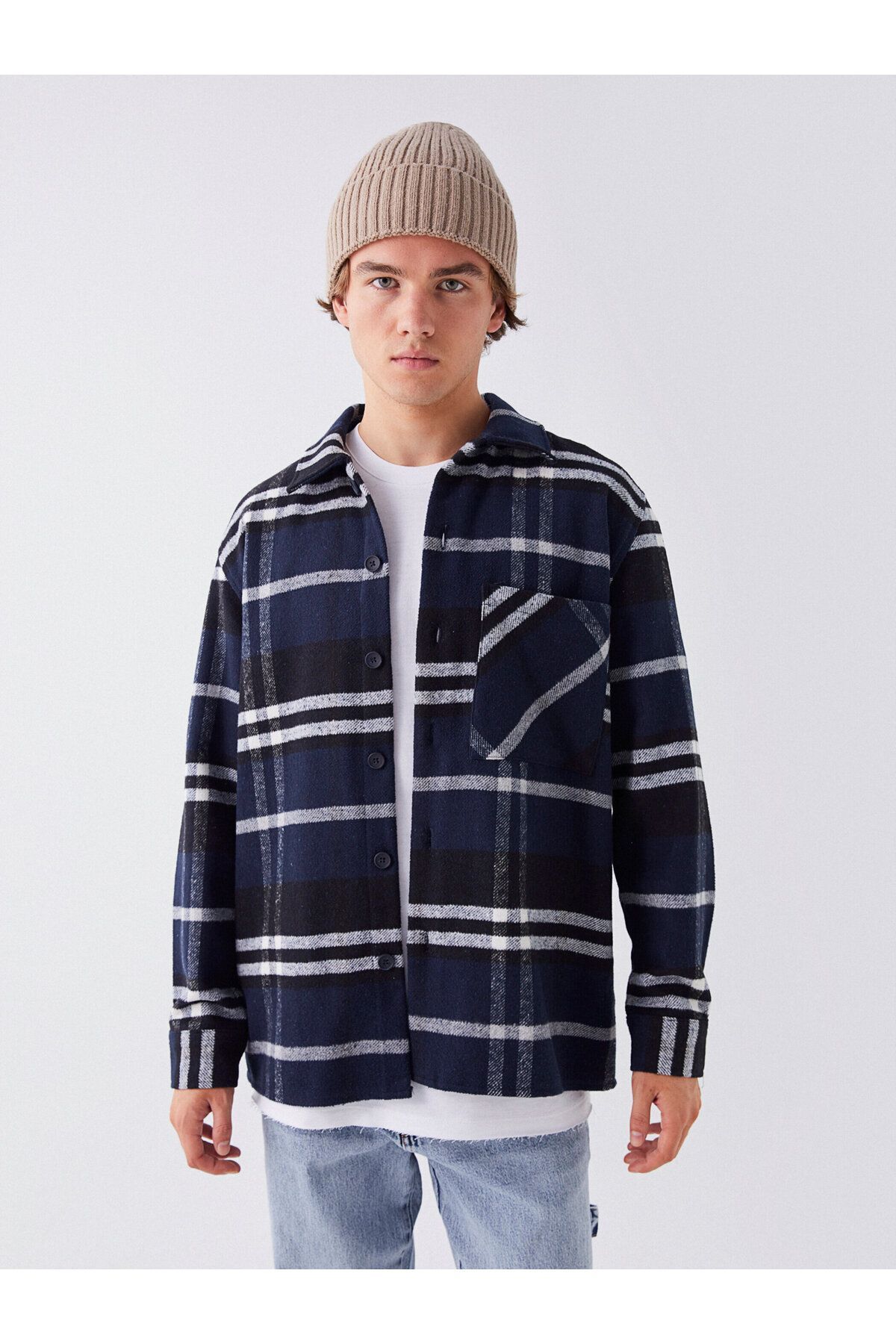 ژاکت مردانه آبی سرمه ای ال سی وایکیکی | W3DH77Z8 اورجینال - تصویر 2