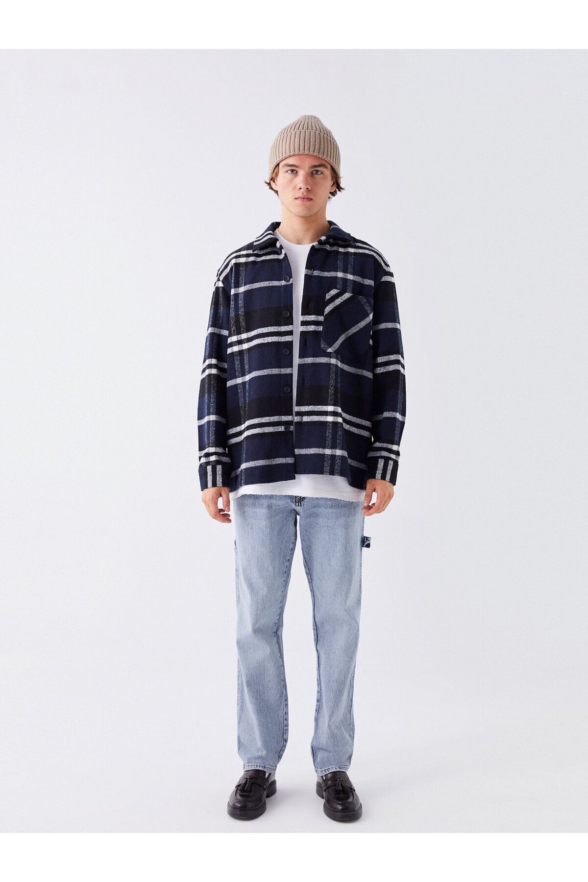 ژاکت مردانه آبی سرمه ای ال سی وایکیکی | W3DH77Z8 اورجینال - تصویر 4