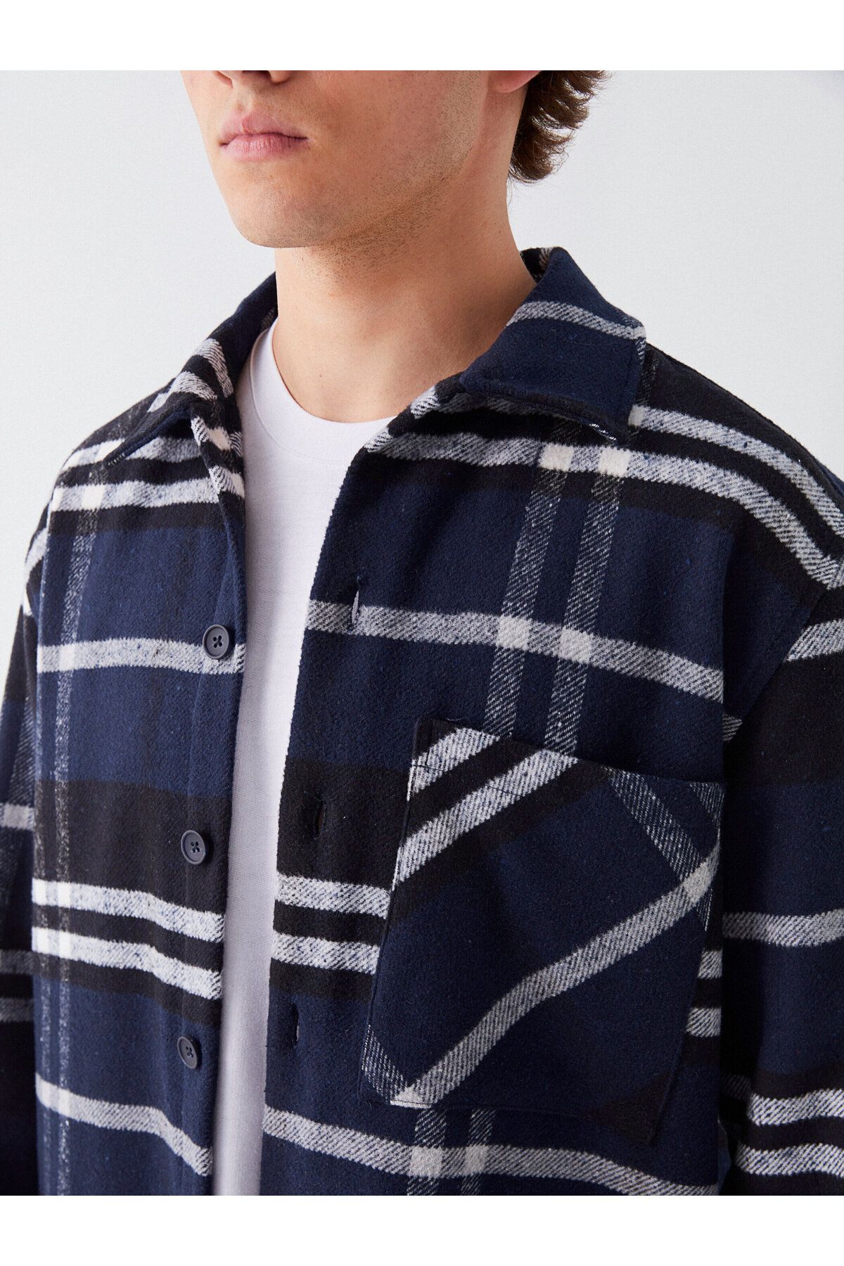 ژاکت مردانه آبی سرمه ای ال سی وایکیکی | W3DH77Z8 اورجینال - تصویر 3