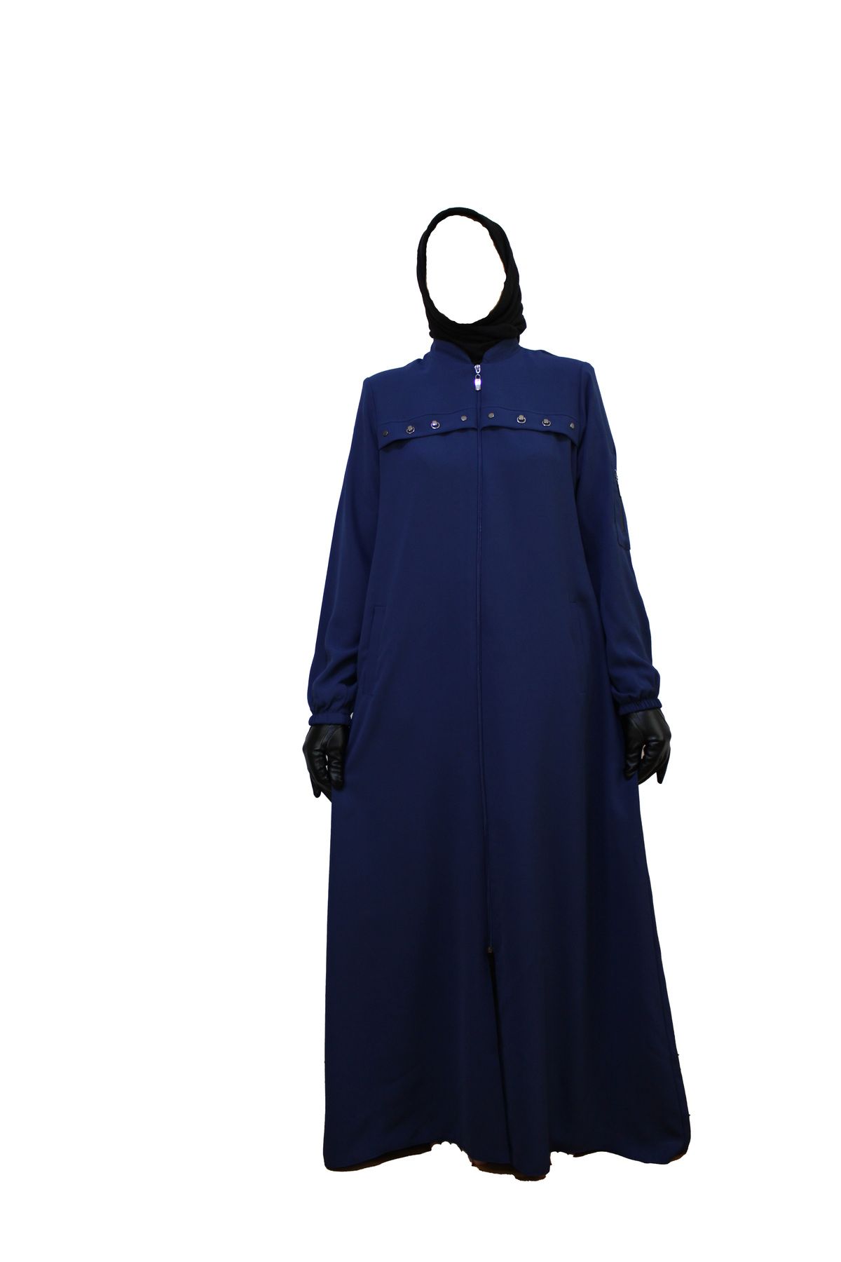 HESNA-6554 Model Blue Ferace - Dimensiune mare, design elegant cu fermoar 2
