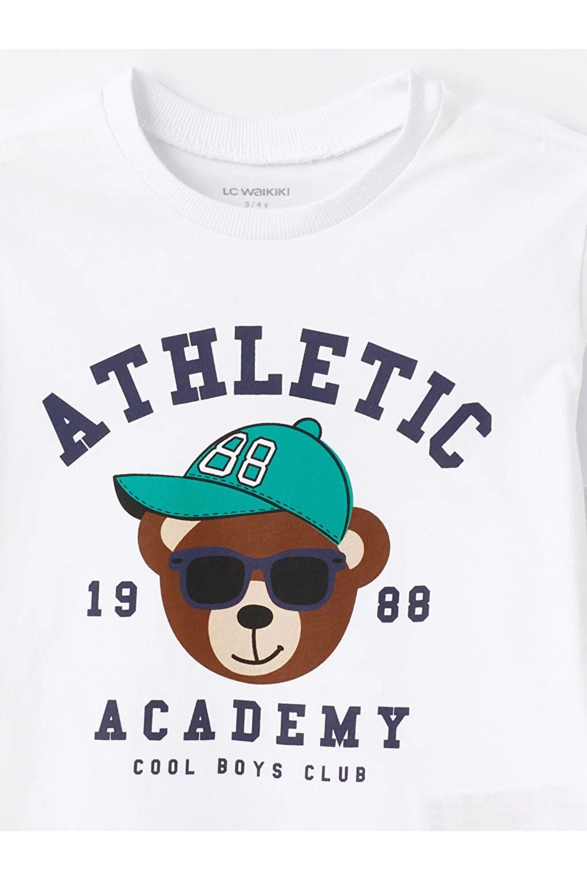 LC Waikiki LCW baby Bisiklet Yaka Kısa Kollu Baskılı Erkek Bebek Tişört 2'li fotoğrafı 3 (önizleme)