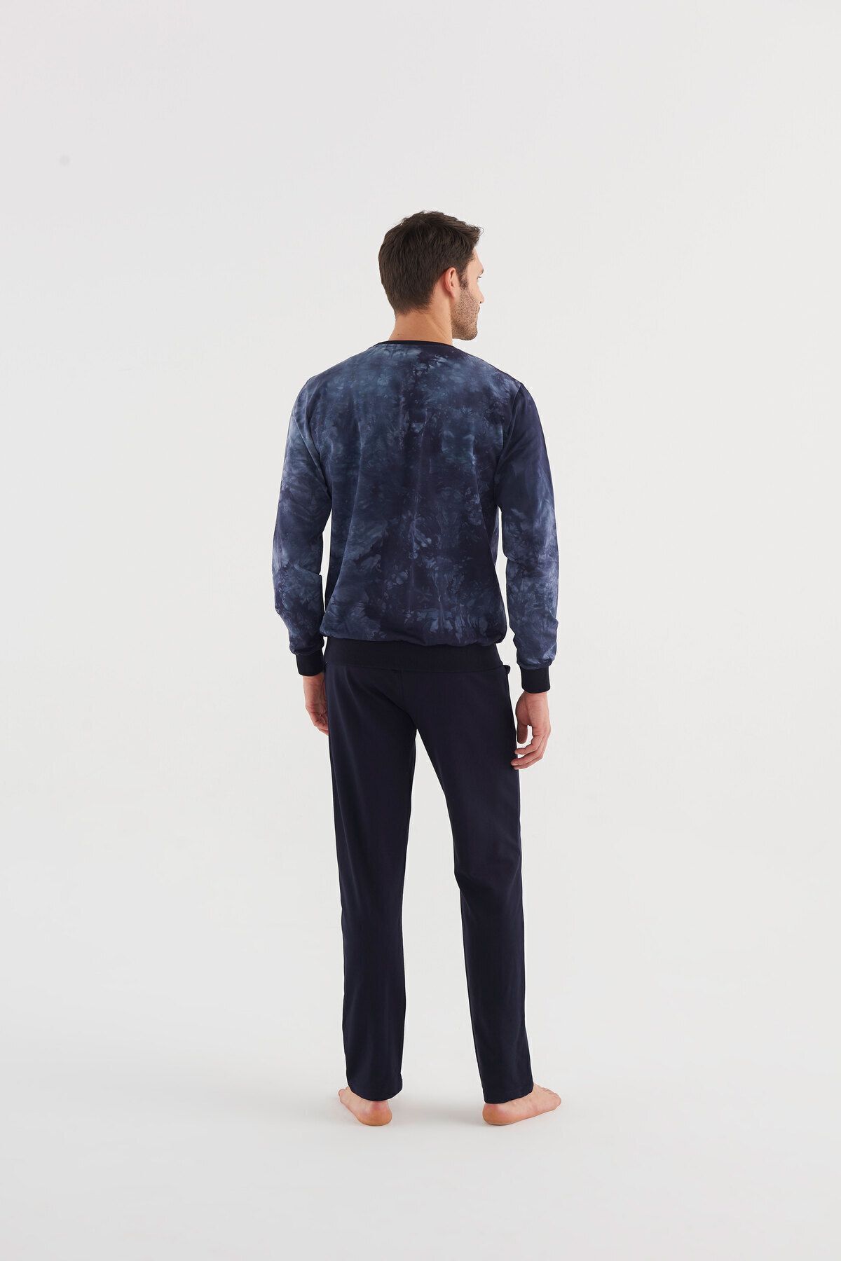 ست پیژامه آبی مردانه 023K1.Z.8ET6.A.1GR8.P لباس خواب اورجینال U.S. Polo Assn.