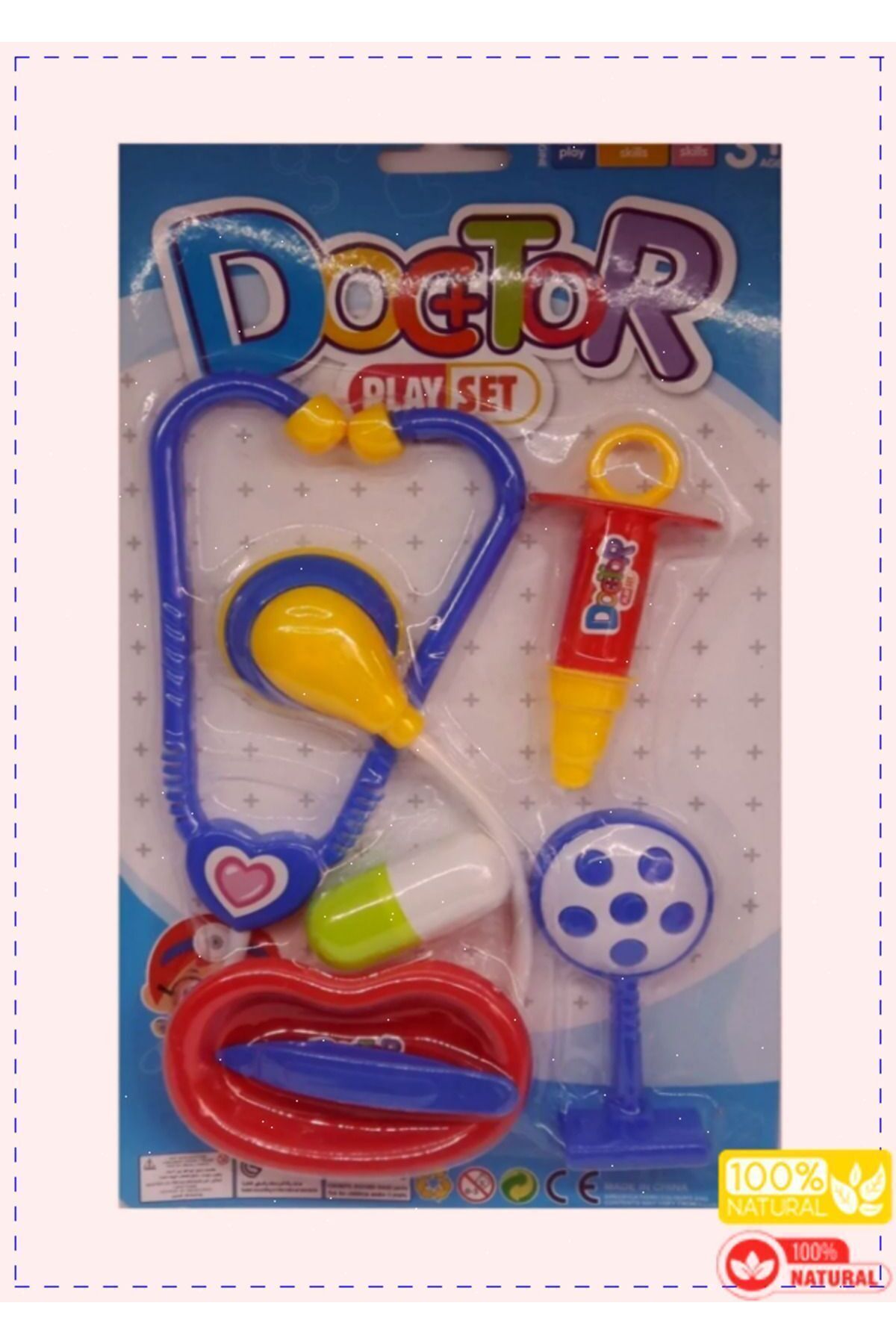 OMZ 6 Parça Kartela Doktor Seti 9971  Egitici Oyuncak Kız Oyuncakları Erkek Cocuk Egitici Montessori Oy fotoğrafı 2 (önizleme)