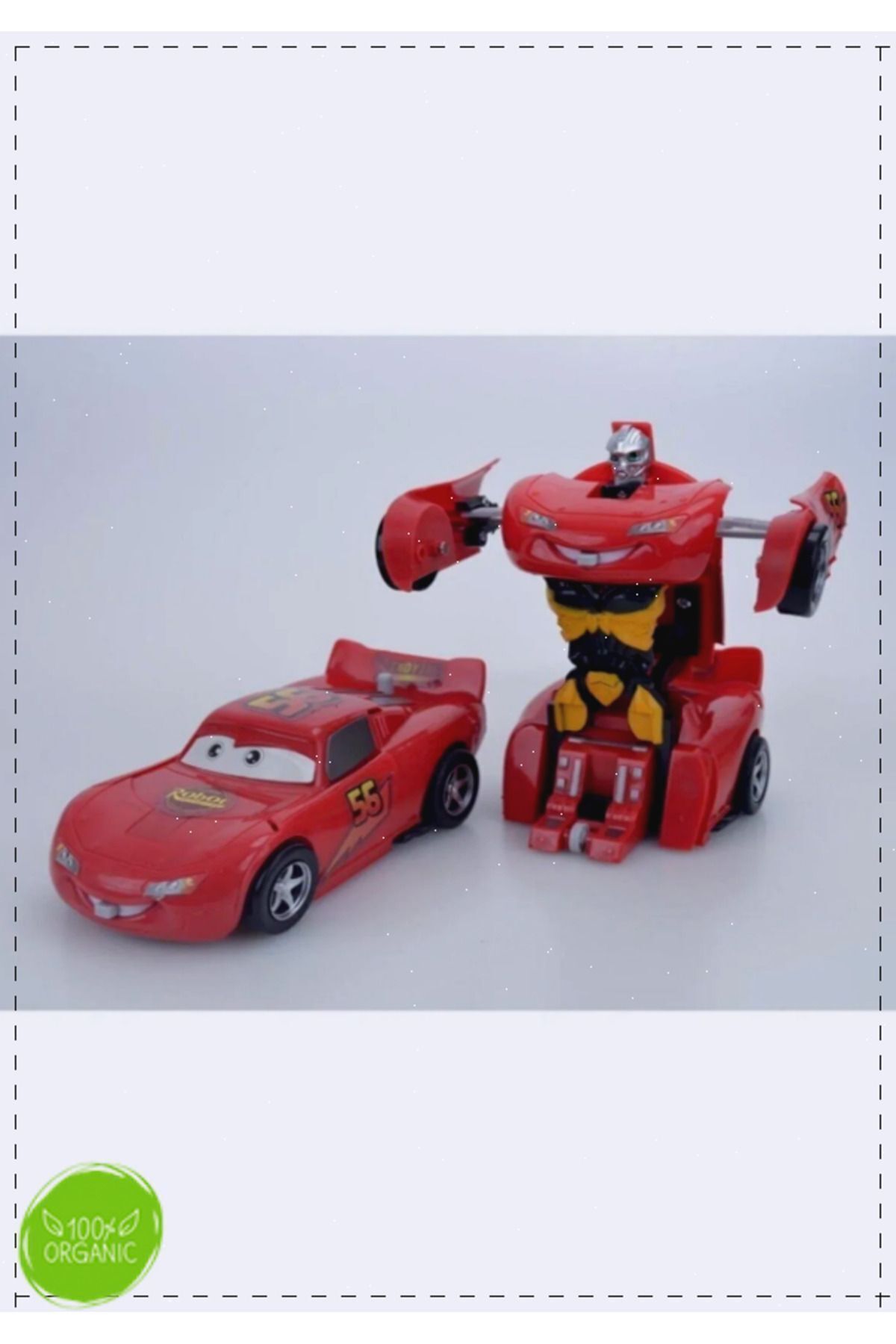 OMZ Şimşek Mcqueen Tek Tuşla Robota Dönüşebilen Araba Erkek Cocuk Montessori Geliştiren Egitici Oyuncak fotoğrafı 3 (önizleme)