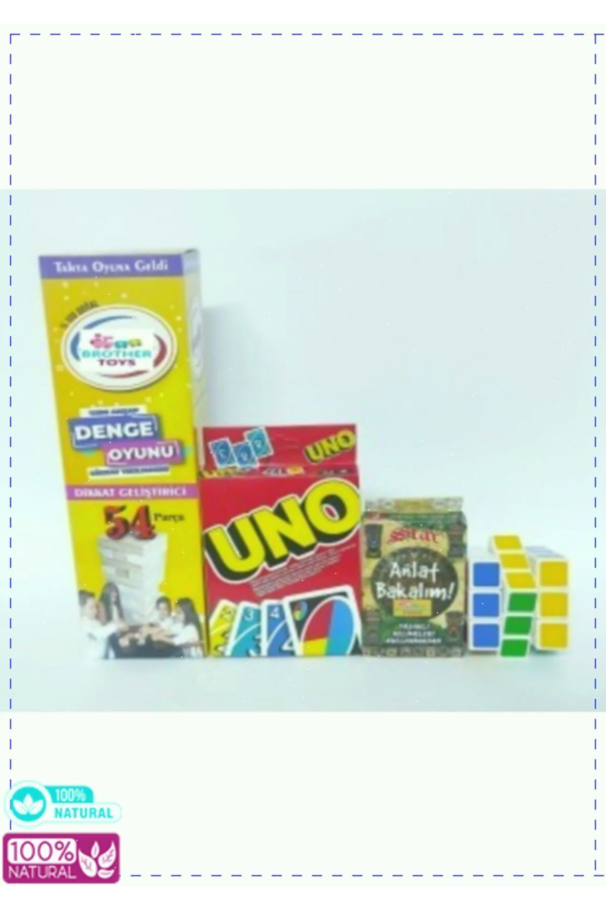 OMZ 54 Parça Denge Oyunu 108 Kartlı 55 Kartlı Anlat Bakalım Kartları zeka Küpü 4lü Set Erkek Cocuk Oyun fotoğrafı 2 (önizleme)