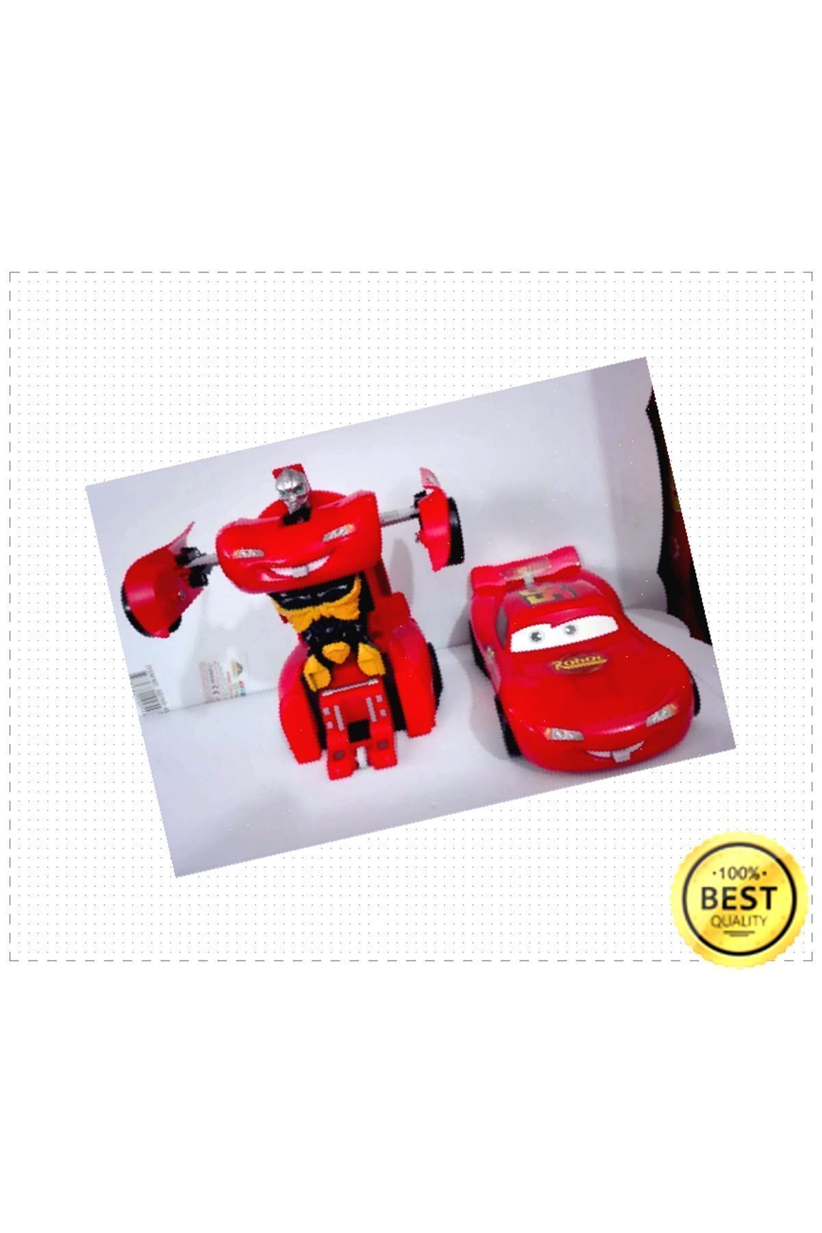 OMZ Şimşek Mcqueen Tek Tuşla Robota Dönüşebilen Araba Erkek Cocuk Montessori Geliştiren Egitici Oyuncak fotoğrafı 4 (önizleme)