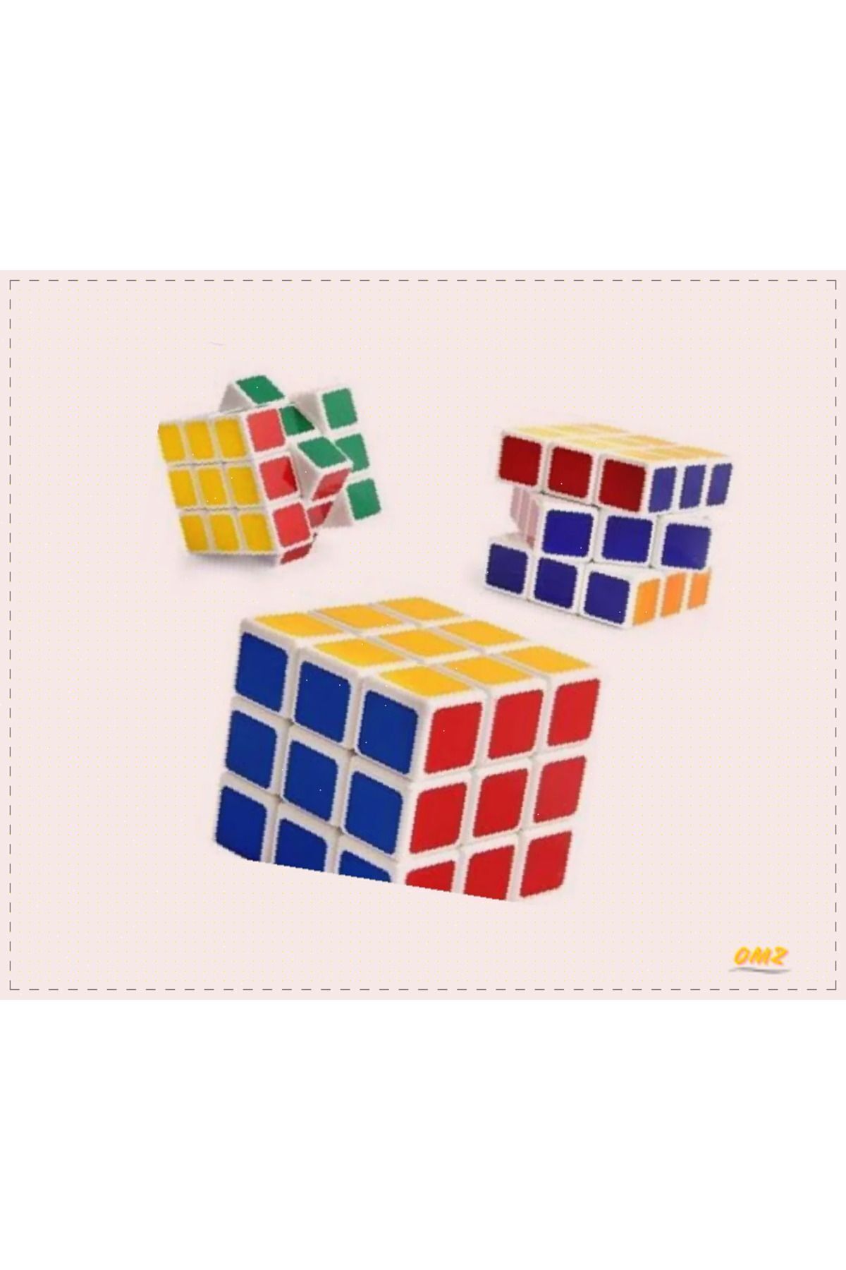 OMZ 3x3x3 Eğitici Zeka ve Sabır Küpü Yapboz Neon Renkler Kız Erkek Cocuk Egitici Montessori Oyuncaklar fotoğrafı 2 (önizleme)