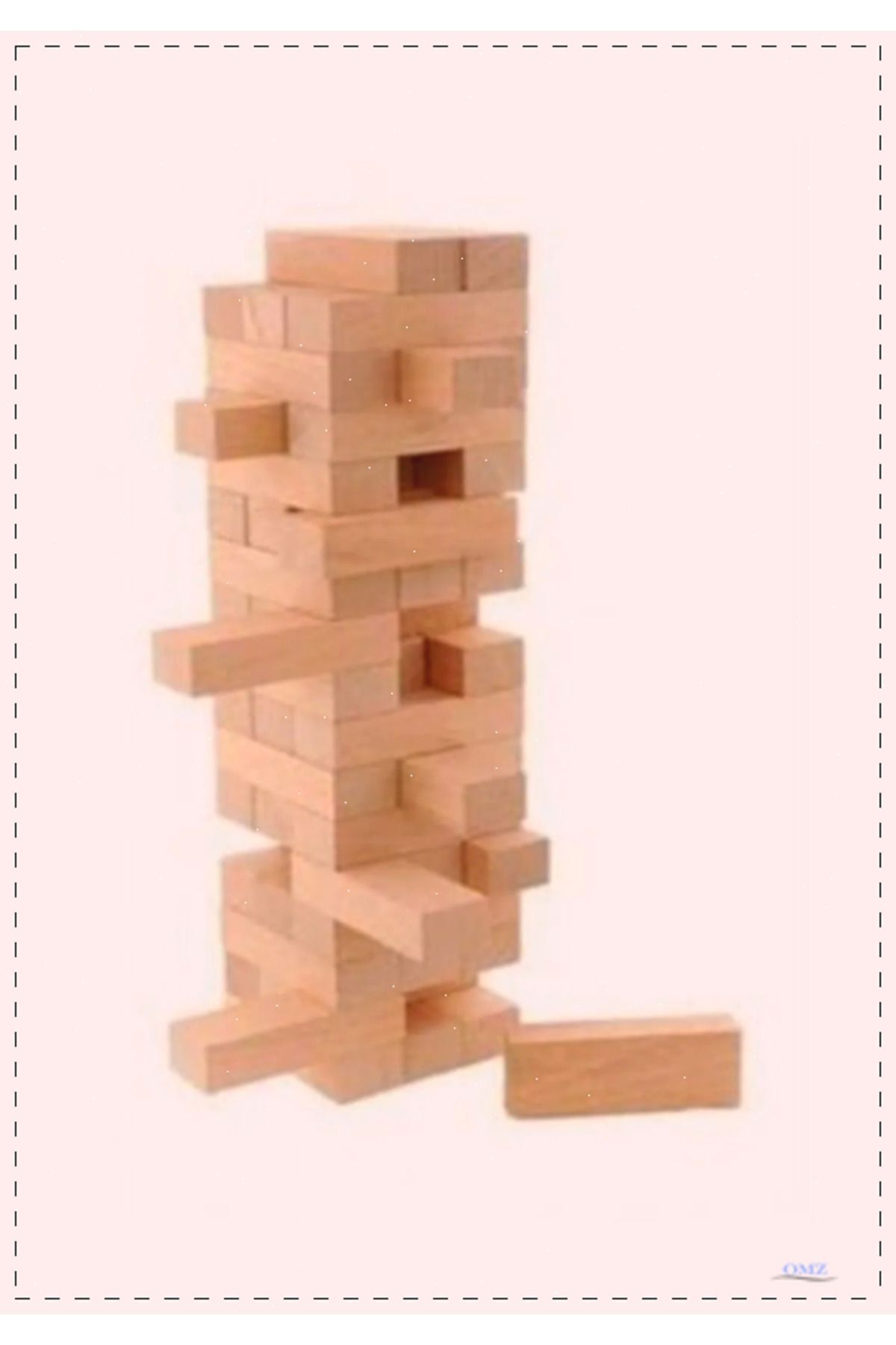 OMZ Jenga 54 Parça Doğal Ahşaptan Eğitici Zeka Geliştirici Denge Aktivite Oyunu Montessori Oyuncaklar fotoğrafı 4 (önizleme)