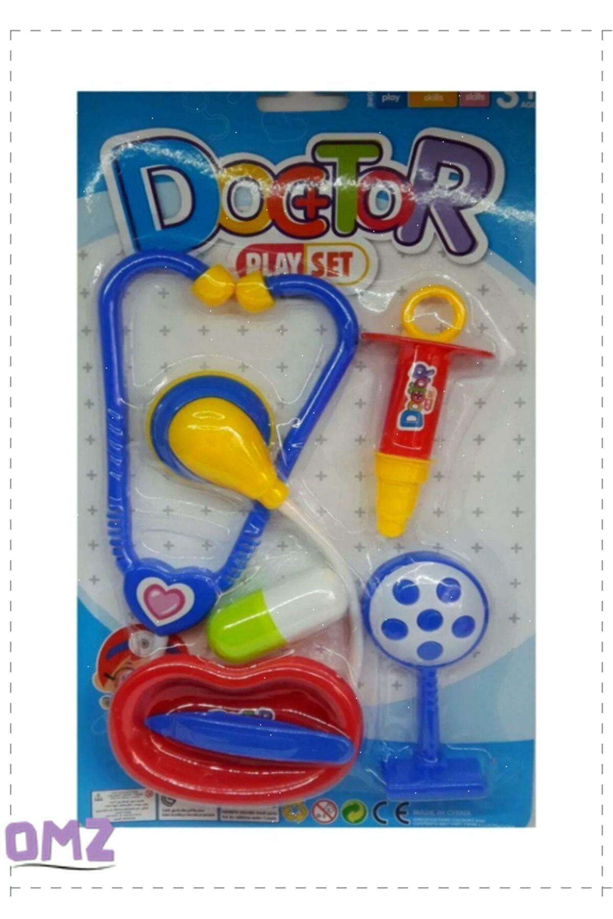 OMZ 6 Parça Kartela Doktor Seti 9971  Egitici Oyuncak Kız Oyuncakları Erkek Cocuk Egitici Montessori Oy fotoğrafı 4 (önizleme)