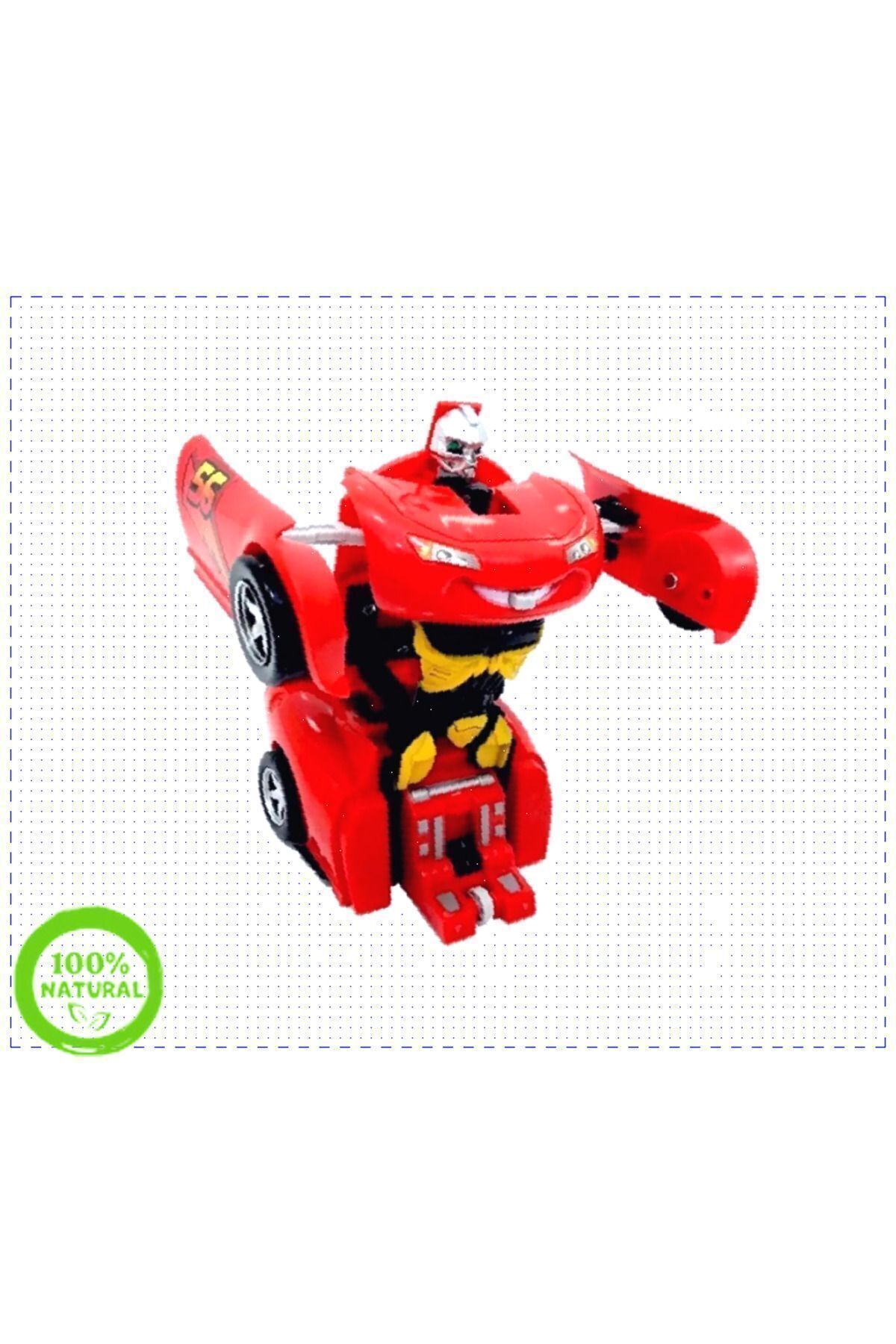 OMZ Şimşek Mcqueen Tek Tuşla Robota Dönüşebilen Araba Erkek Cocuk Montessori Geliştiren Egitici Oyuncak fotoğrafı 2 (önizleme)