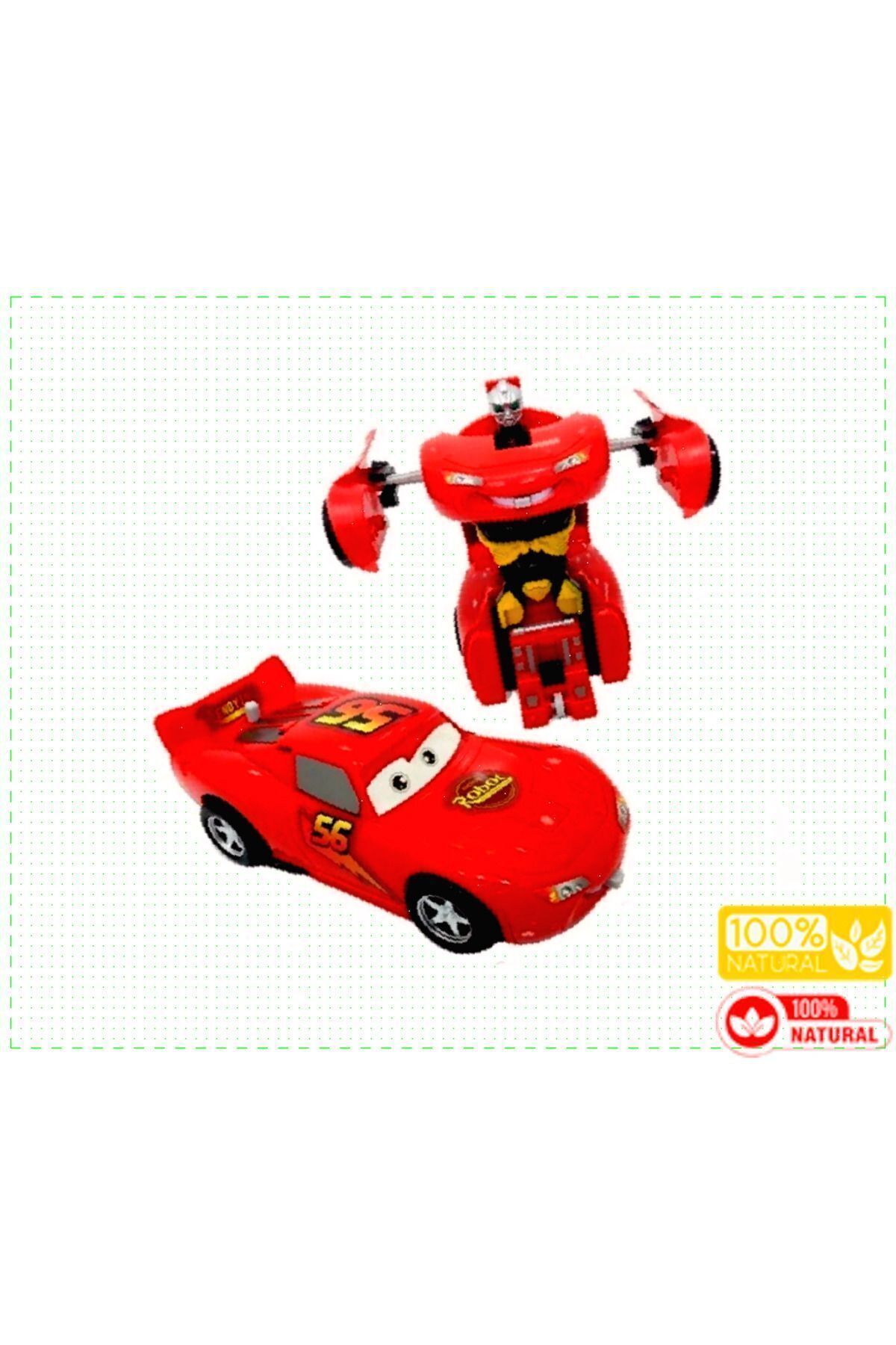 OMZ Şimşek Mcqueen Tek Tuşla Robota Dönüşebilen Araba Erkek Cocuk Montessori Geliştiren Egitici Oyuncak fotoğrafı 6 (önizleme)