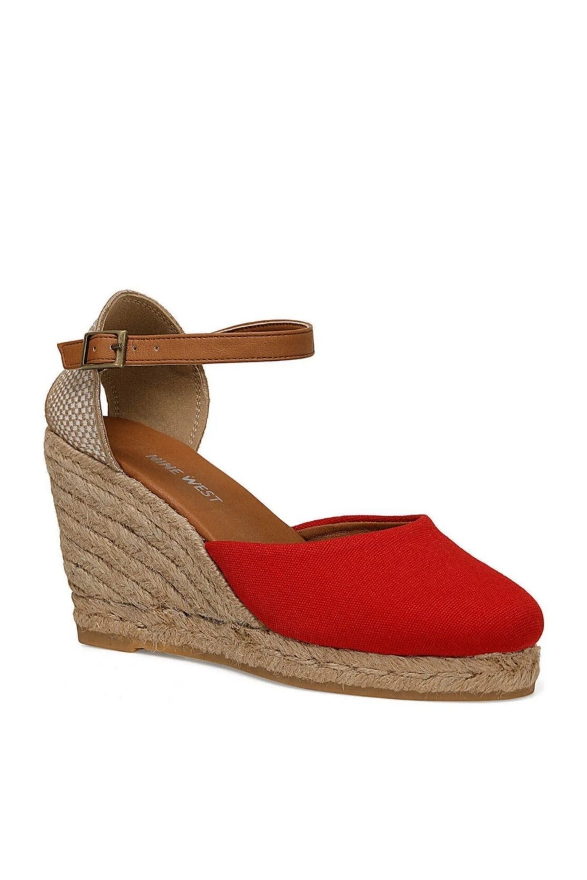 Nine West Wedge Heel Red Sandals Trendyol