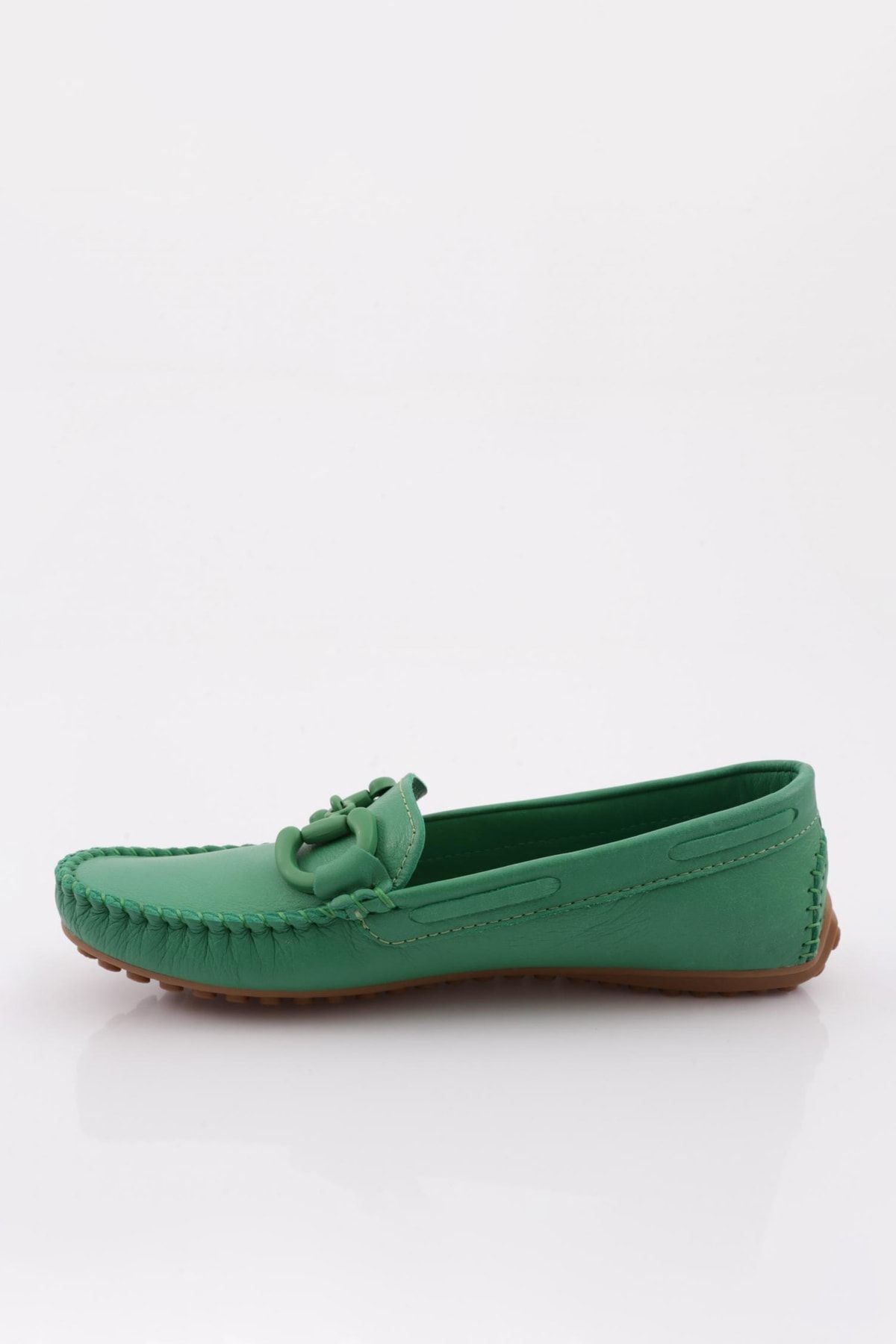 DGN-Grüner Damen-Loafer K105 aus echtem Leder - Zubehörschuhe 3